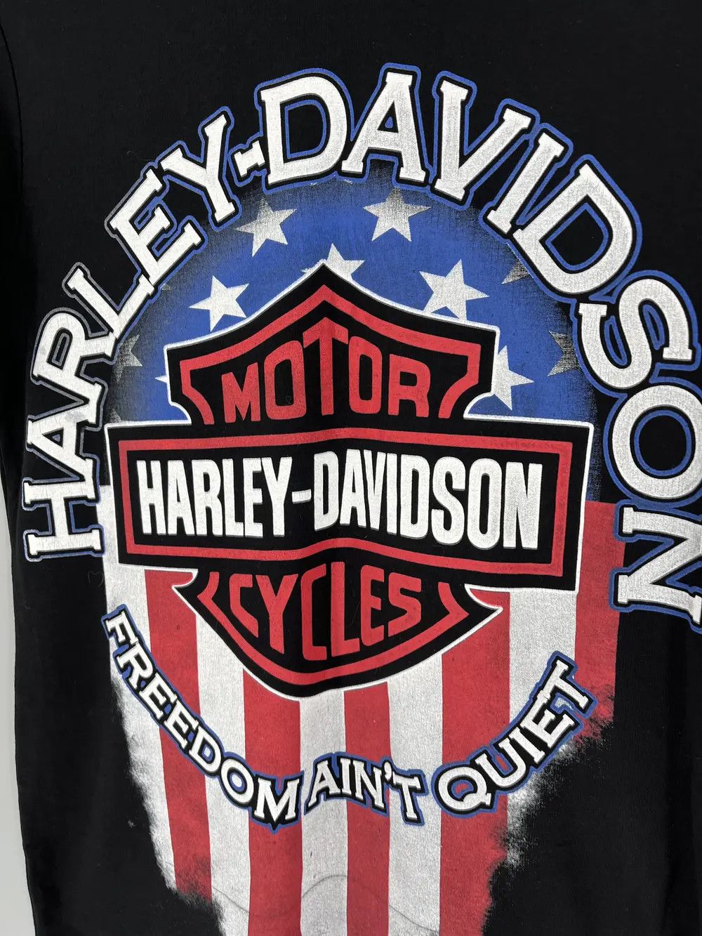 Harley Davidson Y2K Harley Davidson Freedom American Flag Tee Size US XL / EU 56 / 4 - 7 Thumbnail