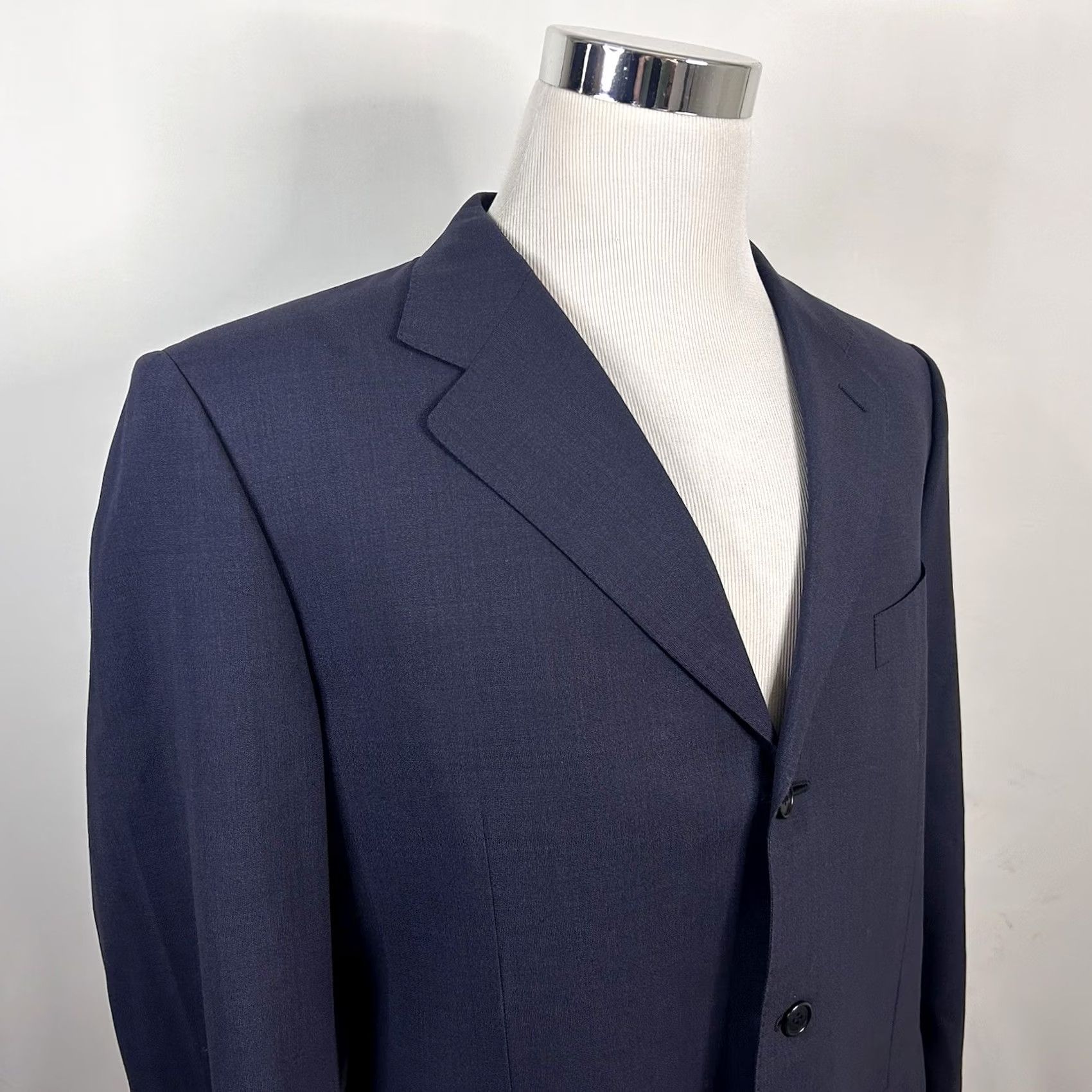 Canali Canali 42R Dark Blue Wool Sport Coat Three-Button Double Vented Italy Mens Jacket Coat Size US XS / EU 42 / 0 - 2 Thumbnail