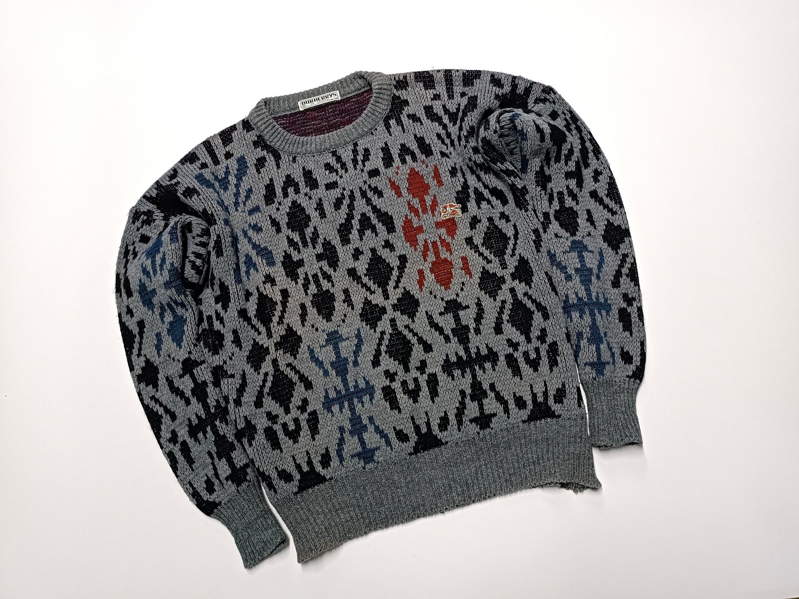 image of Burberry's Sweater Vintage Wool Mohair Size Xl, Men's