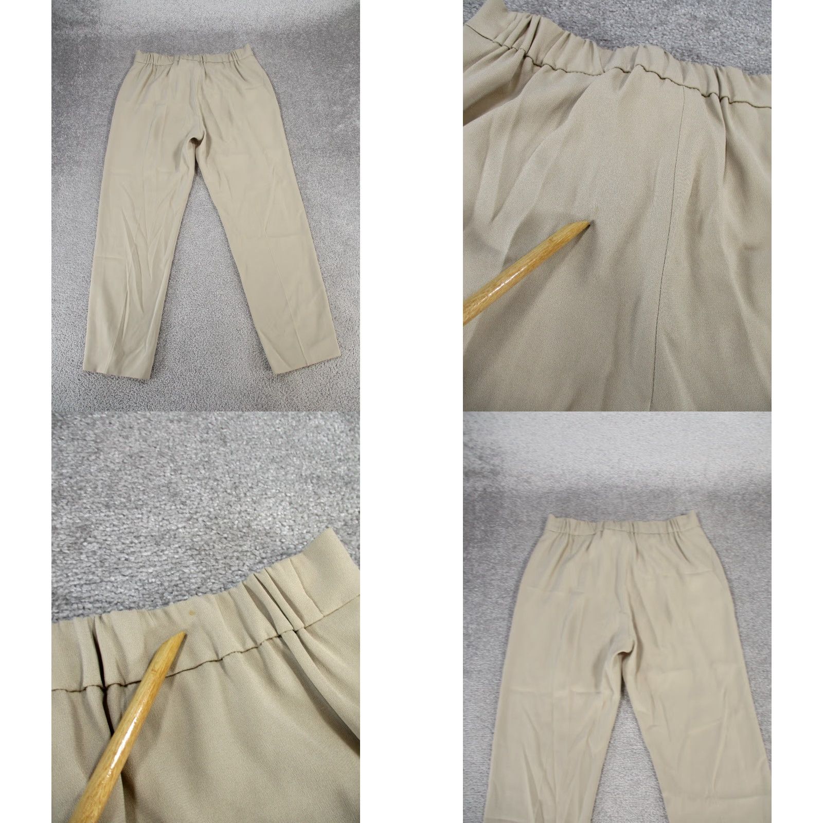 Vintage Babaton Dress Pants Womens 8 Beige Crepe Taper Leg Pull On Stains Dress Pants Beige Babaton Womens 8 Tapered Crepe Pull On Stains Size 30" / US 8 / IT 44 - 9 Thumbnail