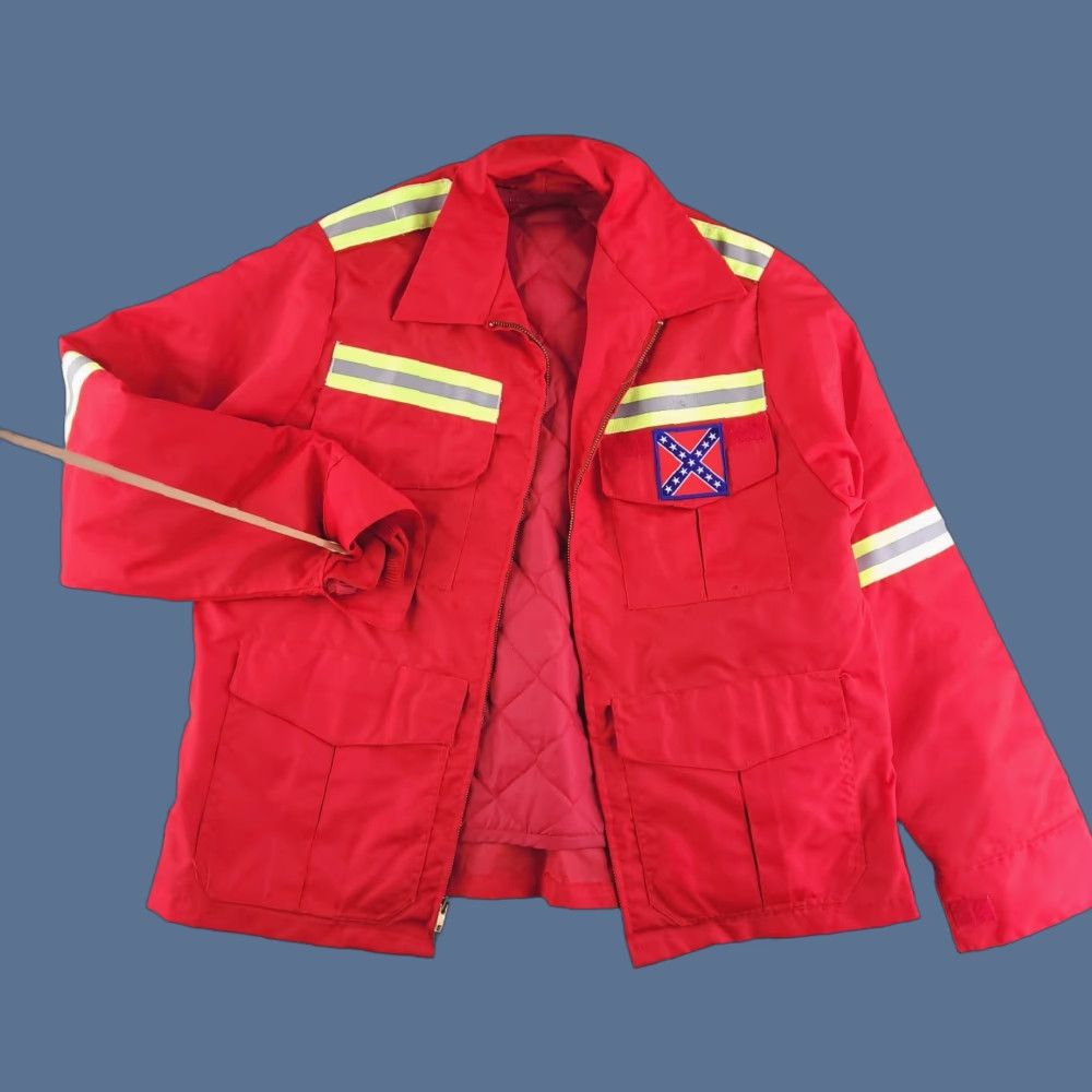 Vintage Virginia Correctional Jacket Mens M Red Basic Jacket Prisoner jail Activewear Size US M / EU 48-50 / 2 - 1 Thumbnail