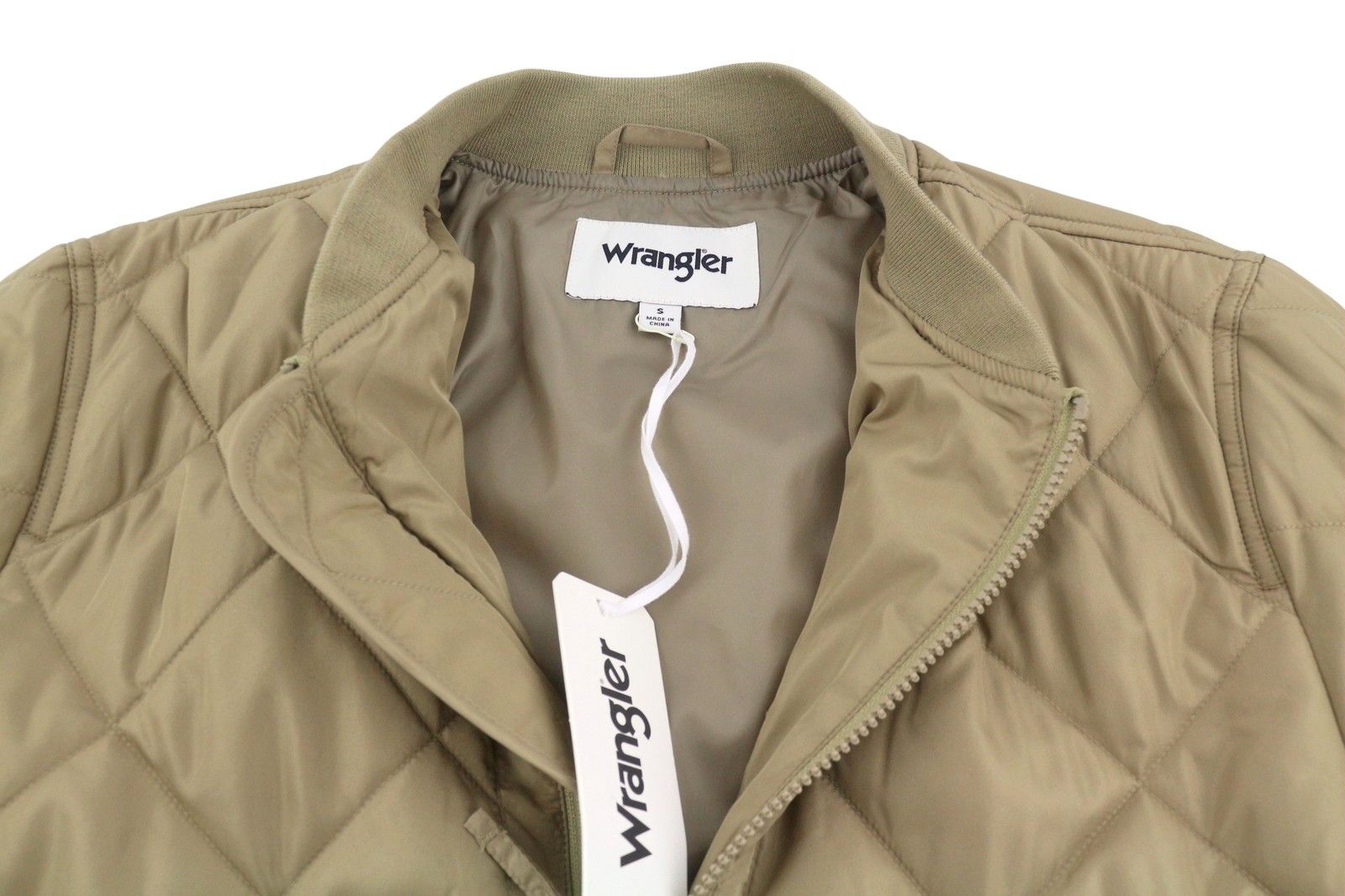 Wrangler S Beige Quilted Padded Full Zip Lined Bomber 88016 Size US S / EU 44-46 / 1 - 5 Thumbnail