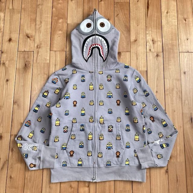 Bape BAPE Minions Milo Shark Full Zip Hoodie a bathing ape Size US M / EU 48-50 / 2 - 1 Thumbnail