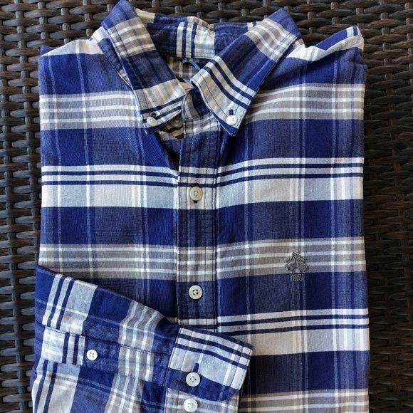 Brooks Brothers Brooks Brothers Button Down Plaid Logo Emboridered Size US M / EU 48-50 / 2 - 1 Thumbnail