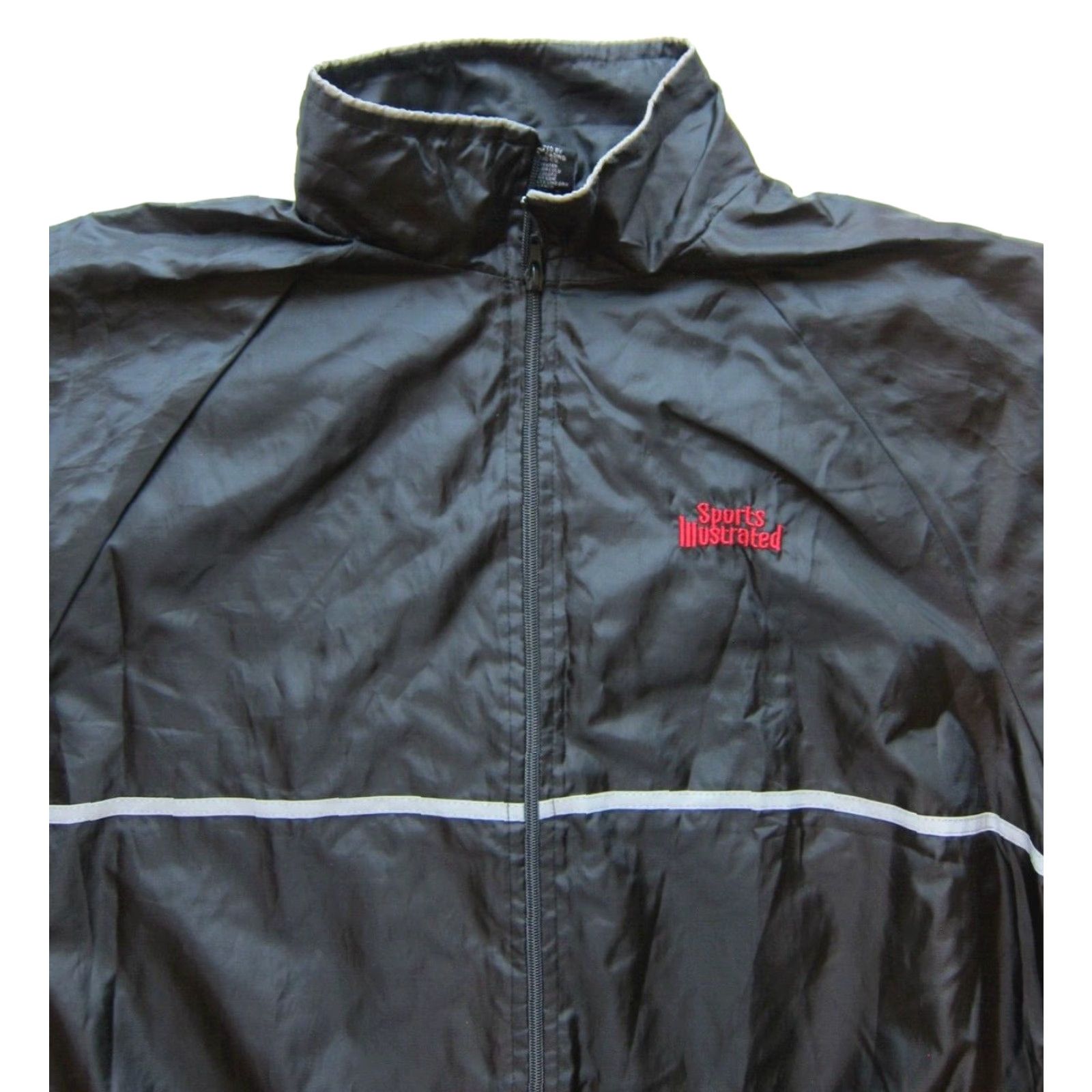 Rains VINTAGE Sports Illustrated Jacket Men XL Windbreaker Full Zip Black Size US XL / EU 56 / 4 - 2 Thumbnail