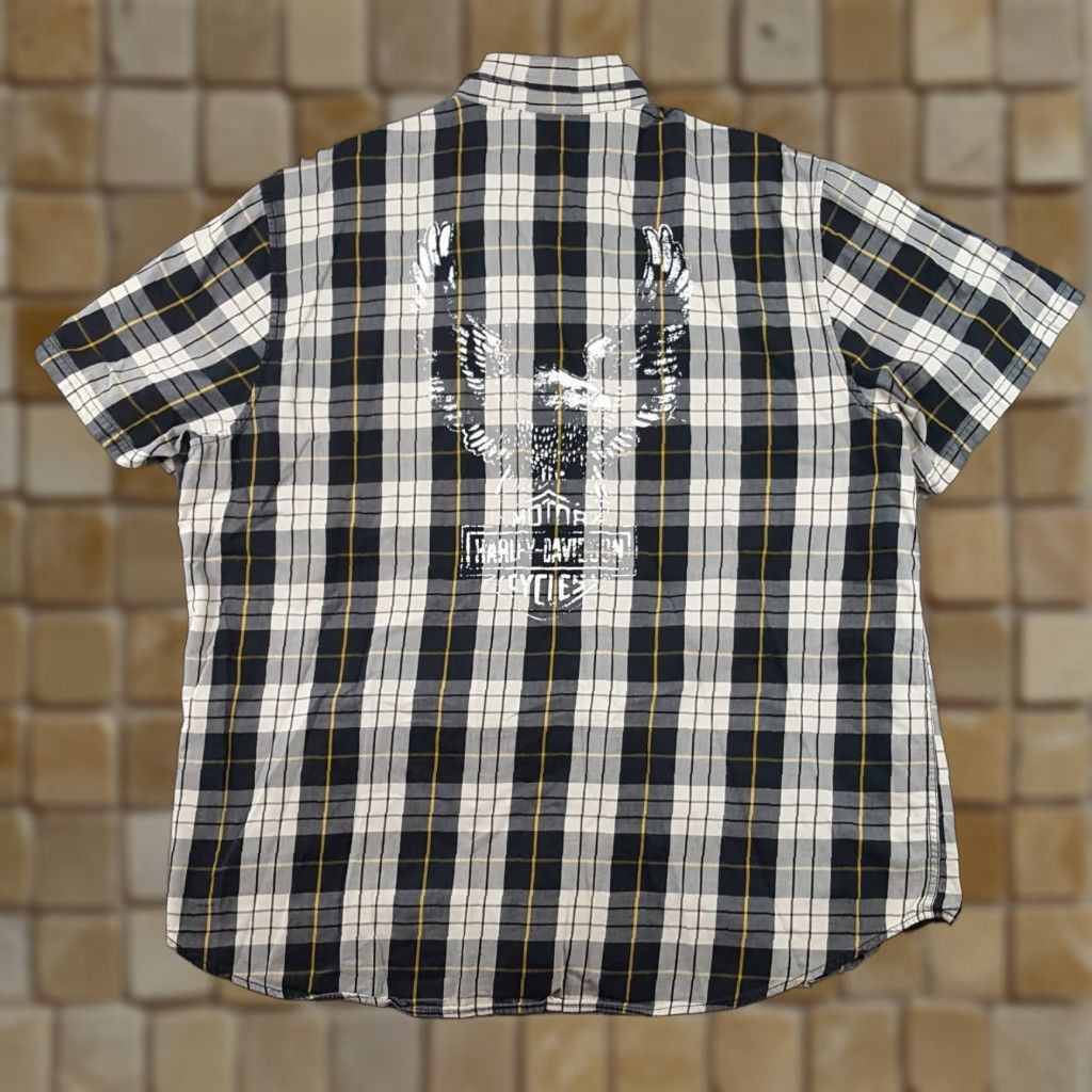 Harley Davidson Harley-Davidson Button Up Shirt - Plaid Eagle Logo 3XL Multi Color - Men's Shirt - 90s Biker Retro Workwear Size US XXL / EU 58 / 5 - 1 Thumbnail