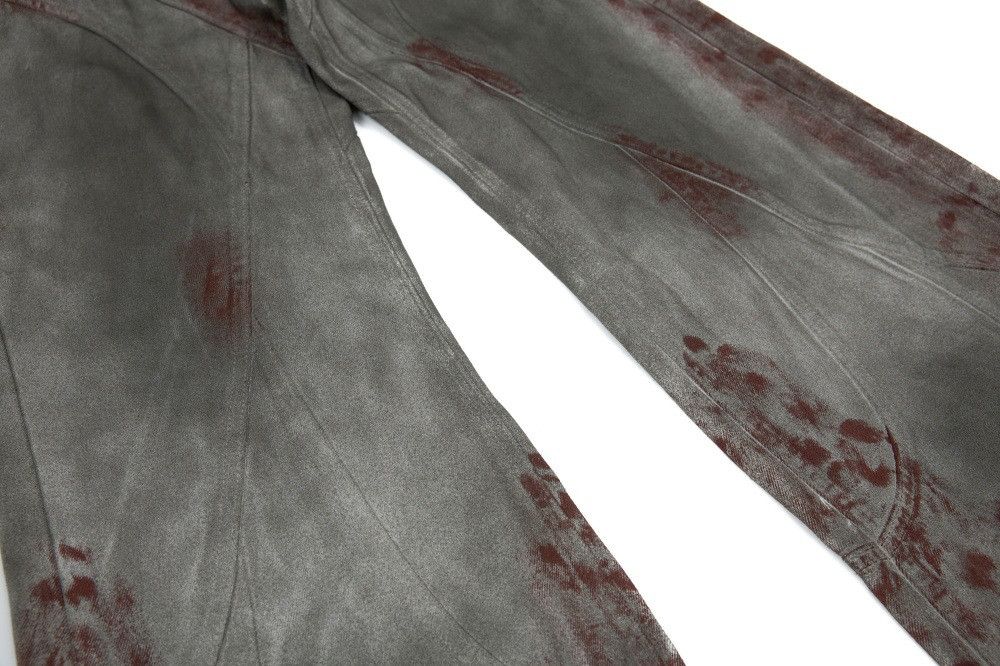 Vintage Men's vintage loose wide-leg distressed dirty bootcut jeans Size US 32 / EU 48 - 4 Thumbnail