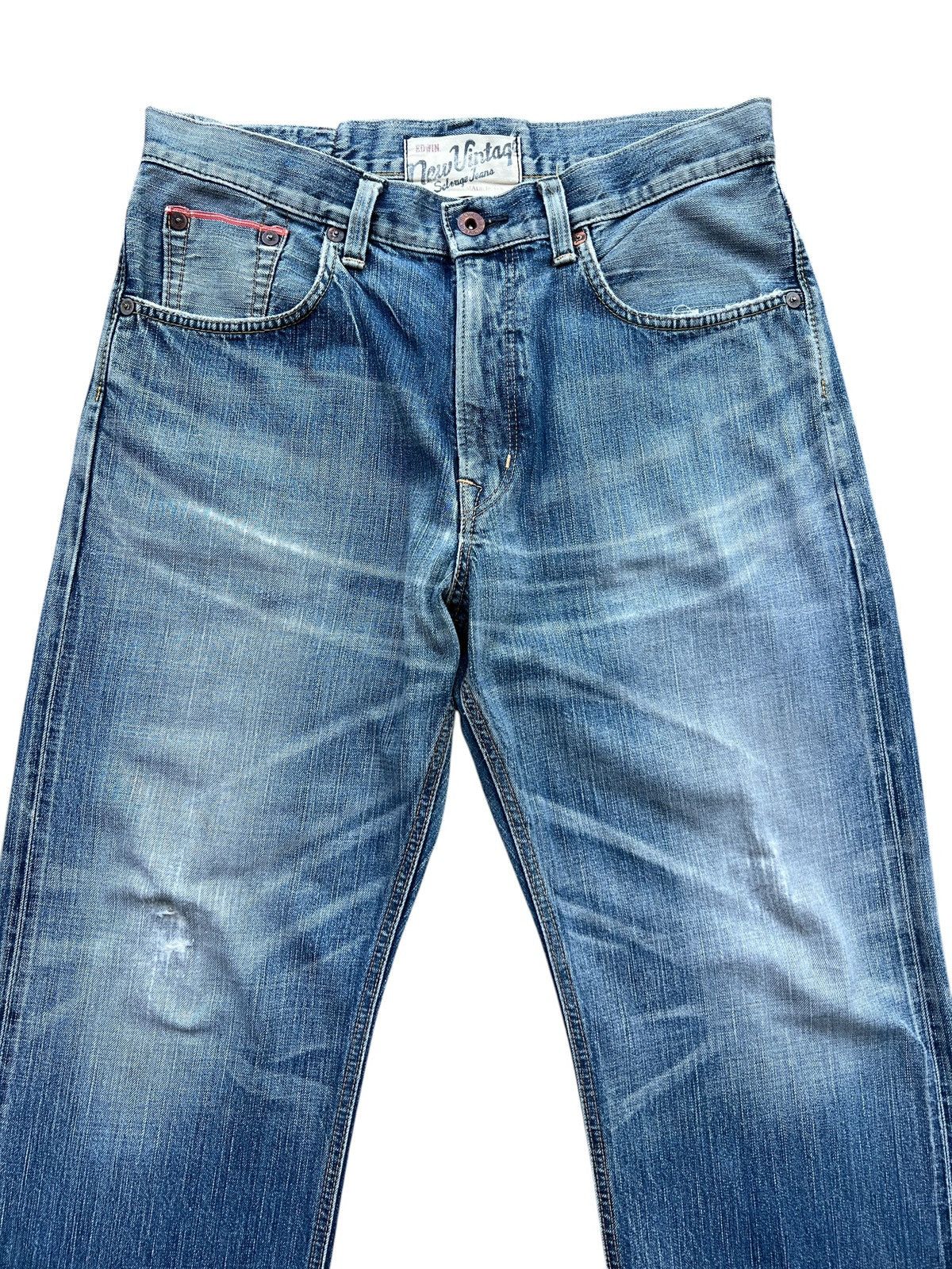 Edwin Vintage Edwin Selvedge Distressed Denim Jeans 36x34 Size US 36 / EU 52 - 4 Thumbnail
