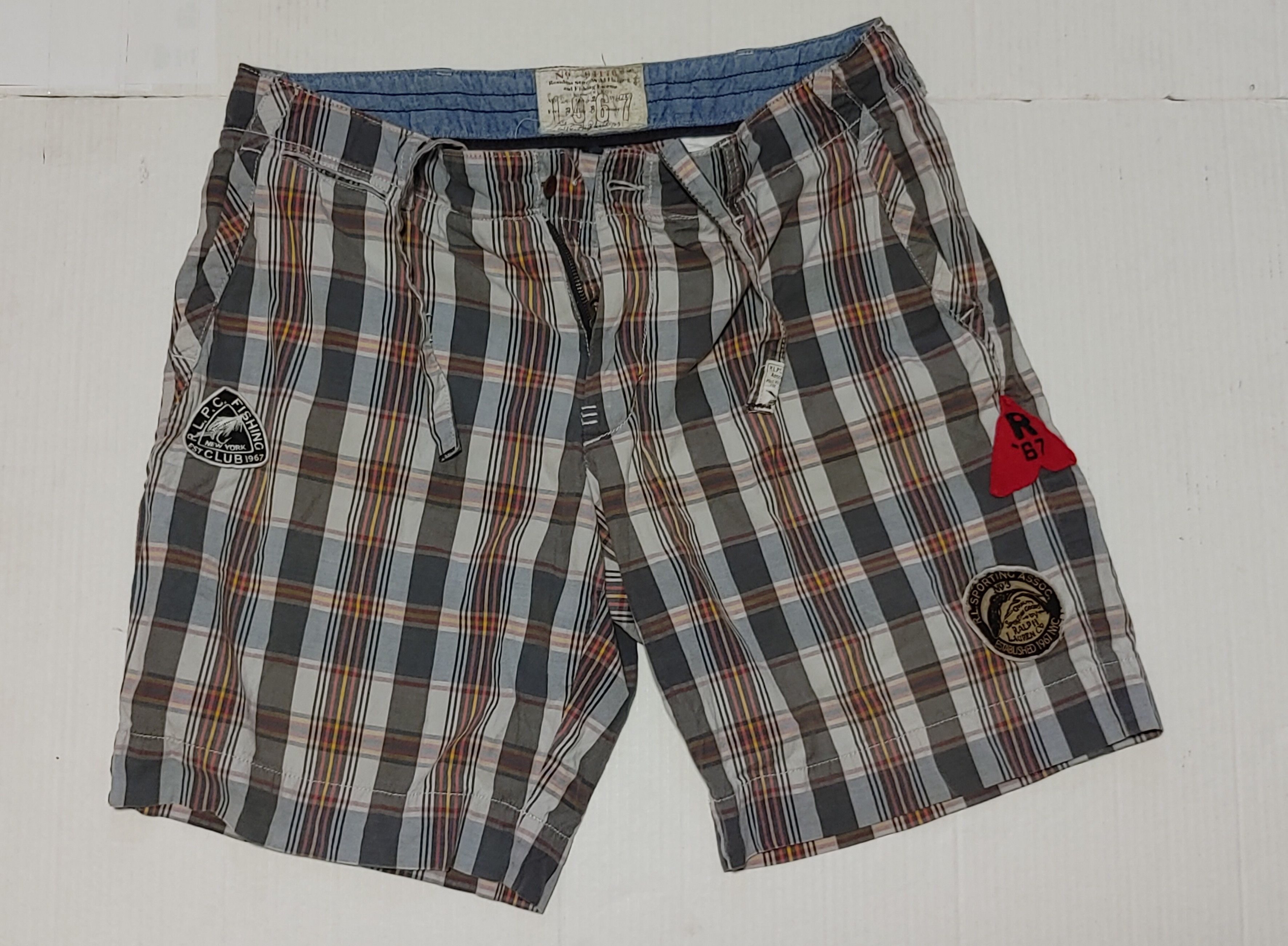 Polo Ralph Lauren × Vintage Polo Ralp Lauren Vintage Madras Patchwork Fishing Shorts Size US 36 / EU 52 - 1 Thumbnail