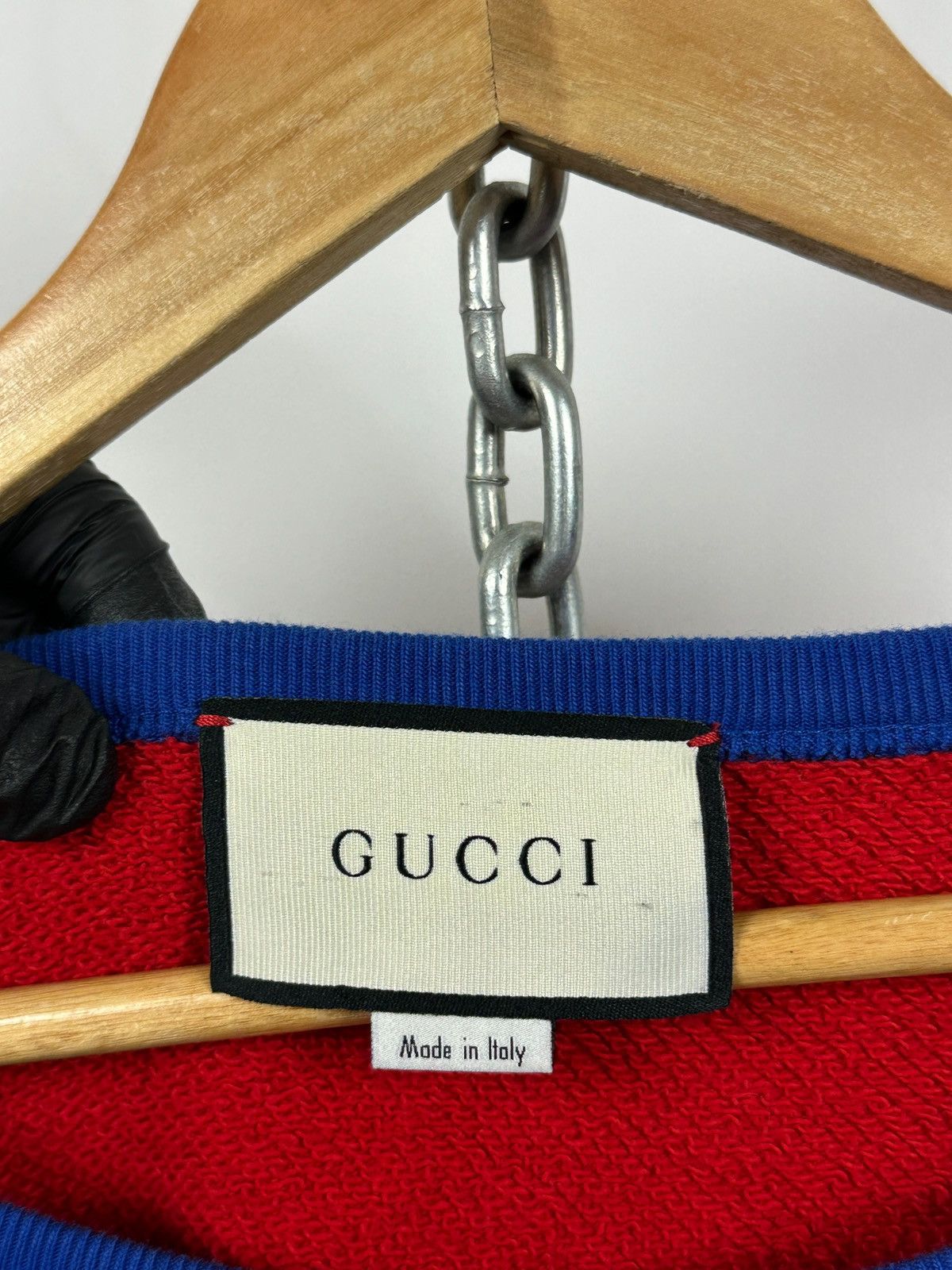Gucci Gucci Red/Blue Crewneck Sweatshirt Size US L / EU 52-54 / 3 - 19 Thumbnail