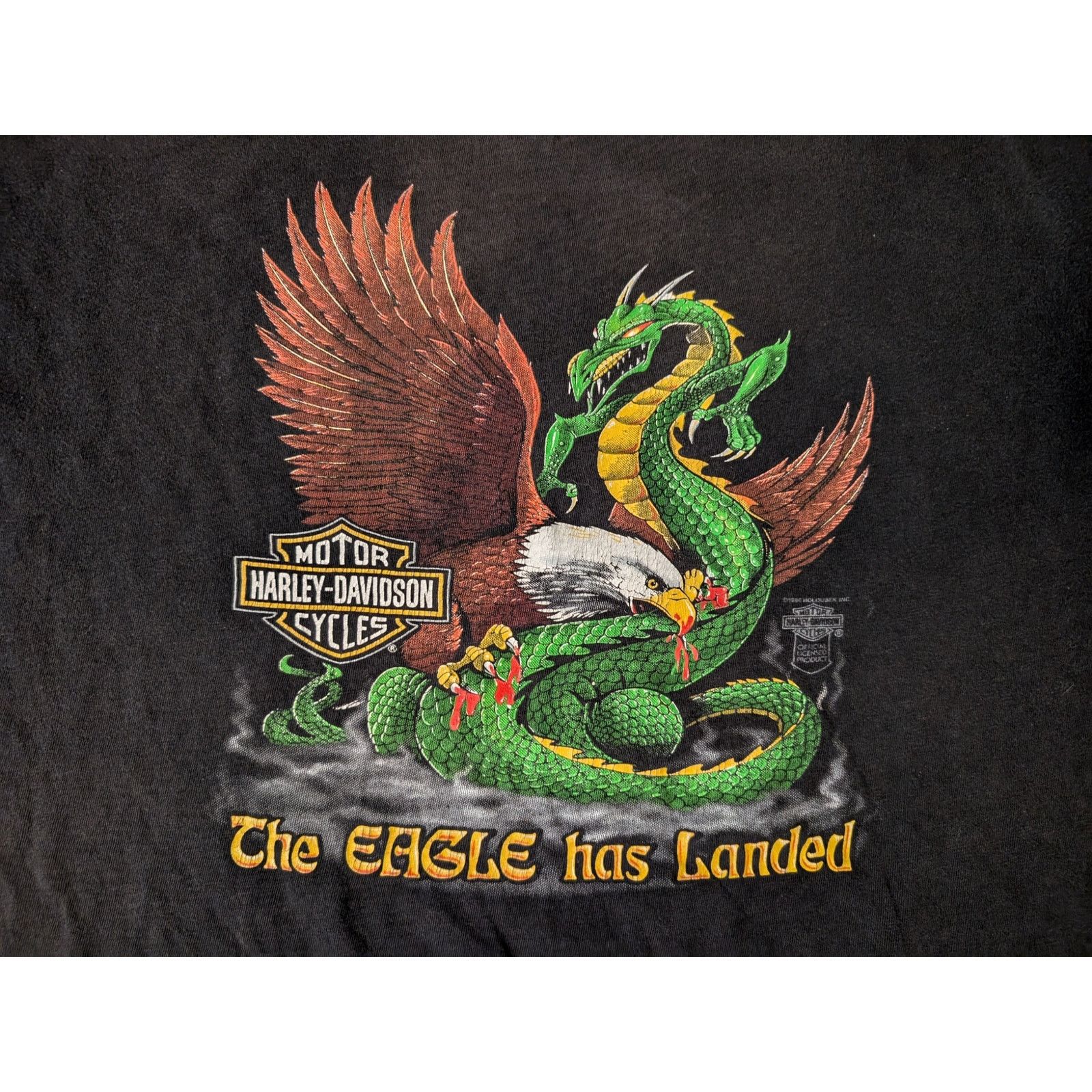 Harley Davidson VTG Harley Davidson Houlbek "The Eagle has Landed" Signal Ta Size US XL / EU 56 / 4 - 4 Thumbnail