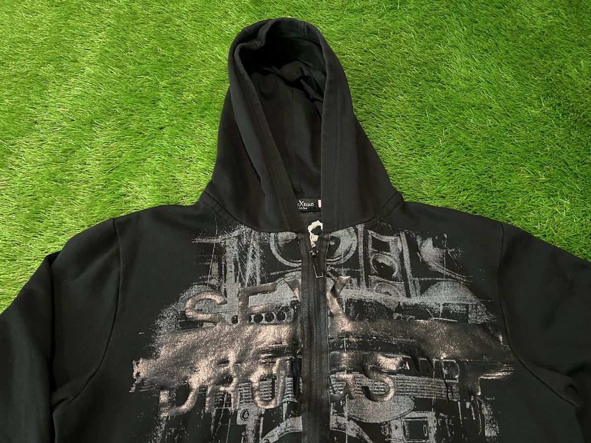 Marc Ecko Vtg Y2K Marc Ecko Cut & Sew Zip Hoodie Sex Drugs Rock Roll Size US L / EU 52-54 / 3 - 2 Thumbnail