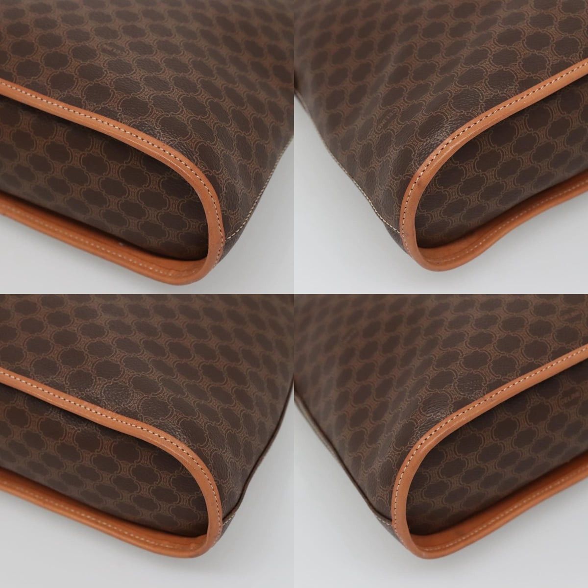 Celine CELINE Macadam Canvas Hand Bag Pvc Leather Brown Gold Size ONE SIZE - 10 Thumbnail