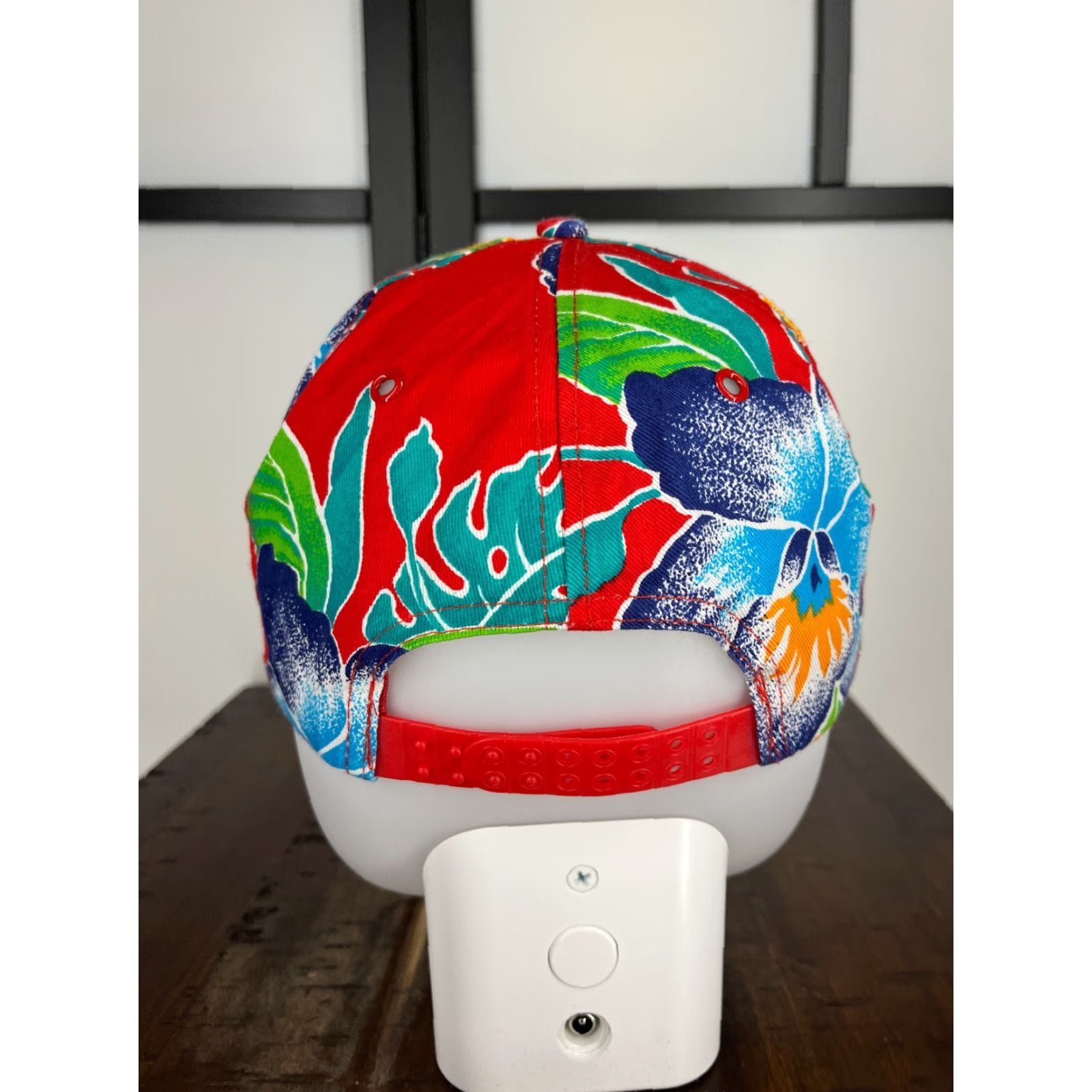 Vintage San Sun Hat Cap - Red Floral Twill Snapback Adult One Size - Men's Casual Baseball Cap - 90s Plumbing & Heating Theme Size ONE SIZE - 6 Thumbnail