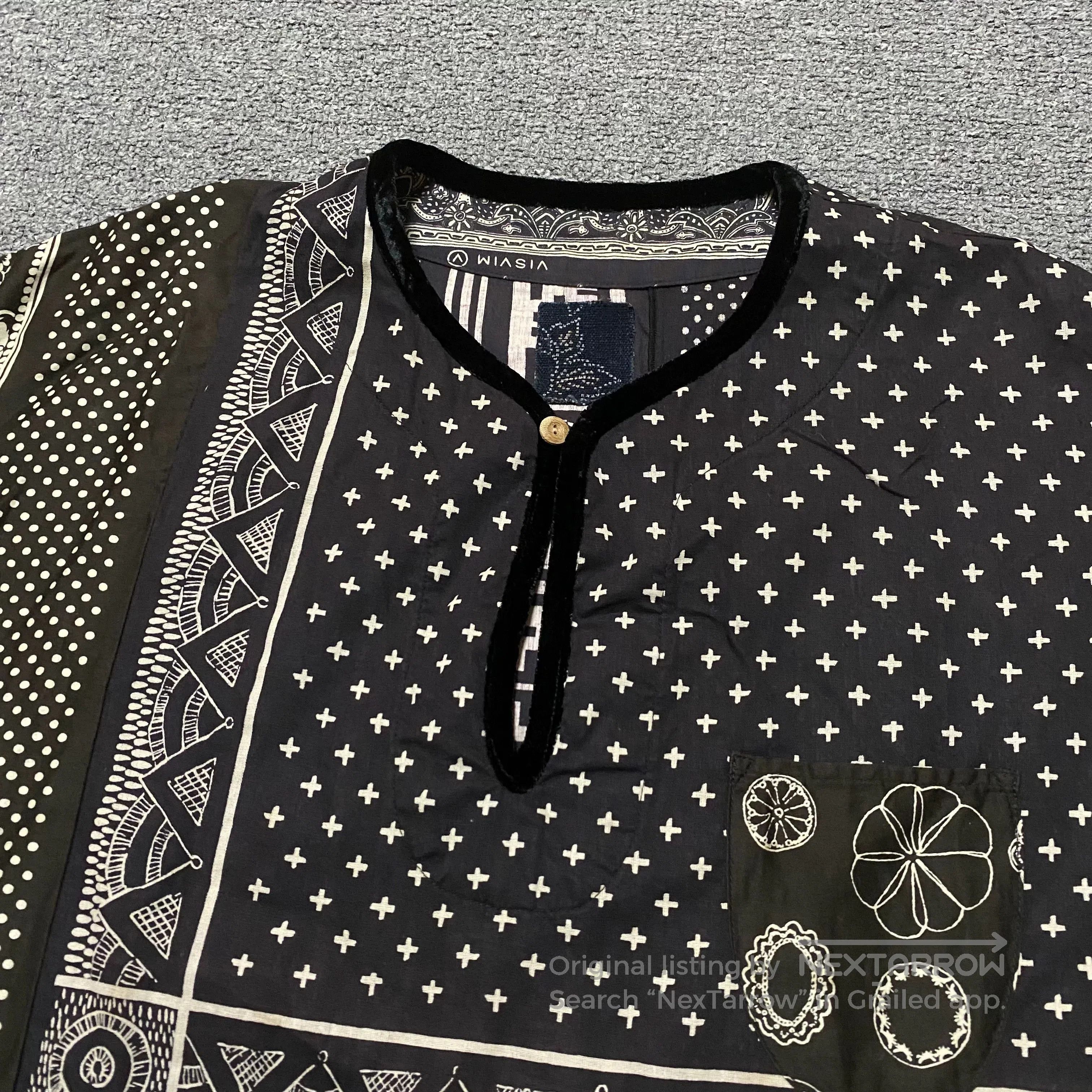 Visvim VISVIM 19SS ICT Black White Pattern Shirt. Size US M / EU 48-50 / 2 - 3 Thumbnail