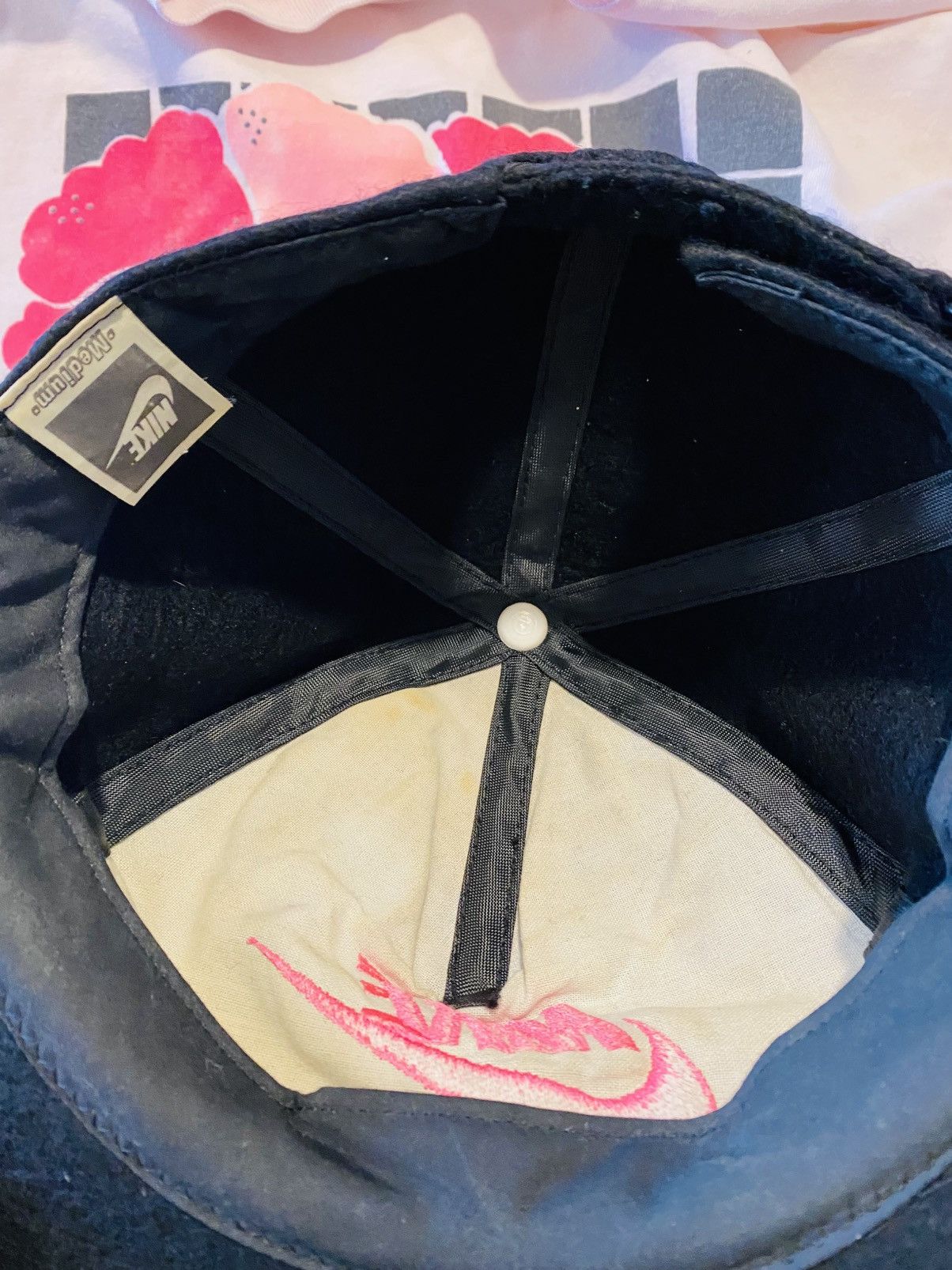 Nike Vintage nike rare hat pink swoosh 80s 90s Size ONE SIZE - 4 Thumbnail