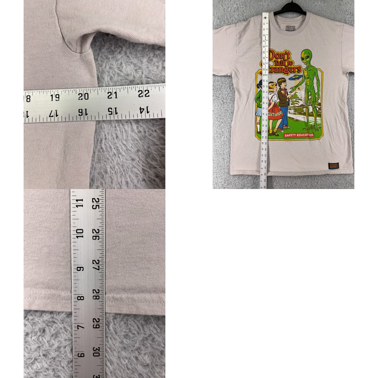 RHODE VINTAGE Steven Rhodes Shirt Men Adult Large Beige Cotton Jersey Logo Graphic Print 90s Art City Comics Designer American t-shirt Size US L / EU 52-54 / 3 - 9 Thumbnail