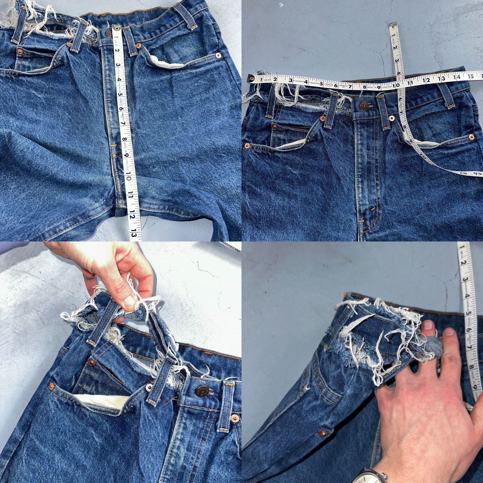 Levi's VINTAGE Levi's 517 Jeans Bootcut USA 90s Orange Tab Blue Worn 32x32 Men's Jeans Size US 32 / EU 48 - 8 Thumbnail