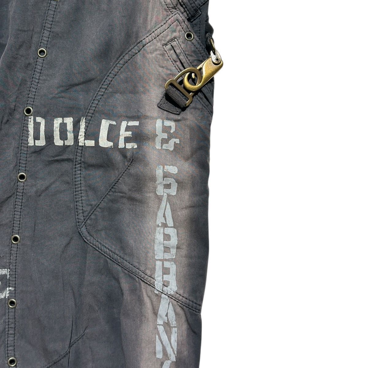 Dolce & Gabbana SS04 eyelet hook bondage painted cargo Size 26" / US 2 / IT 38 - 3 Thumbnail