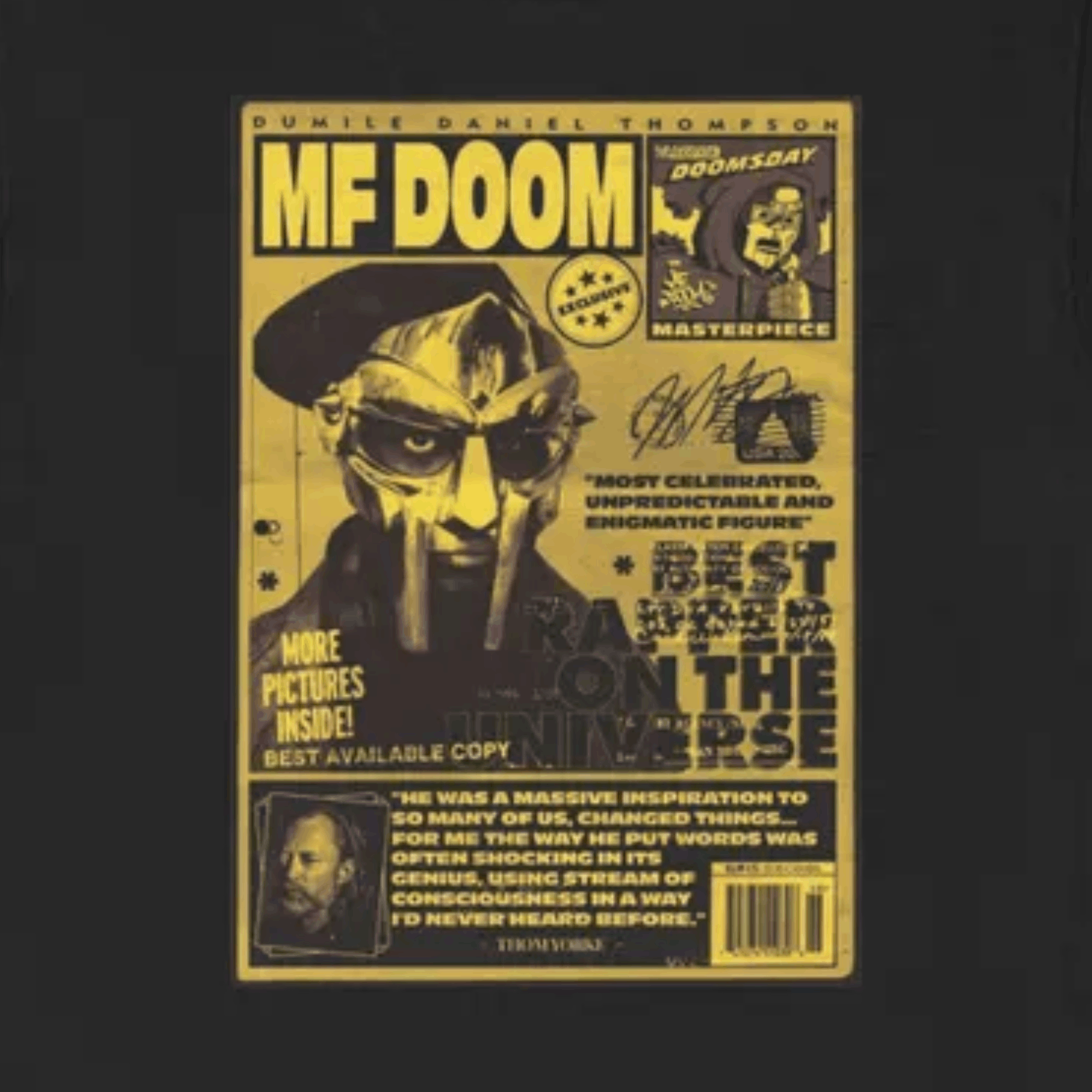 MF Doom × Vintage MF Doom Graphic T Shirt, Rap Shirt Size US L / EU 52-54 / 3 - 2 Thumbnail