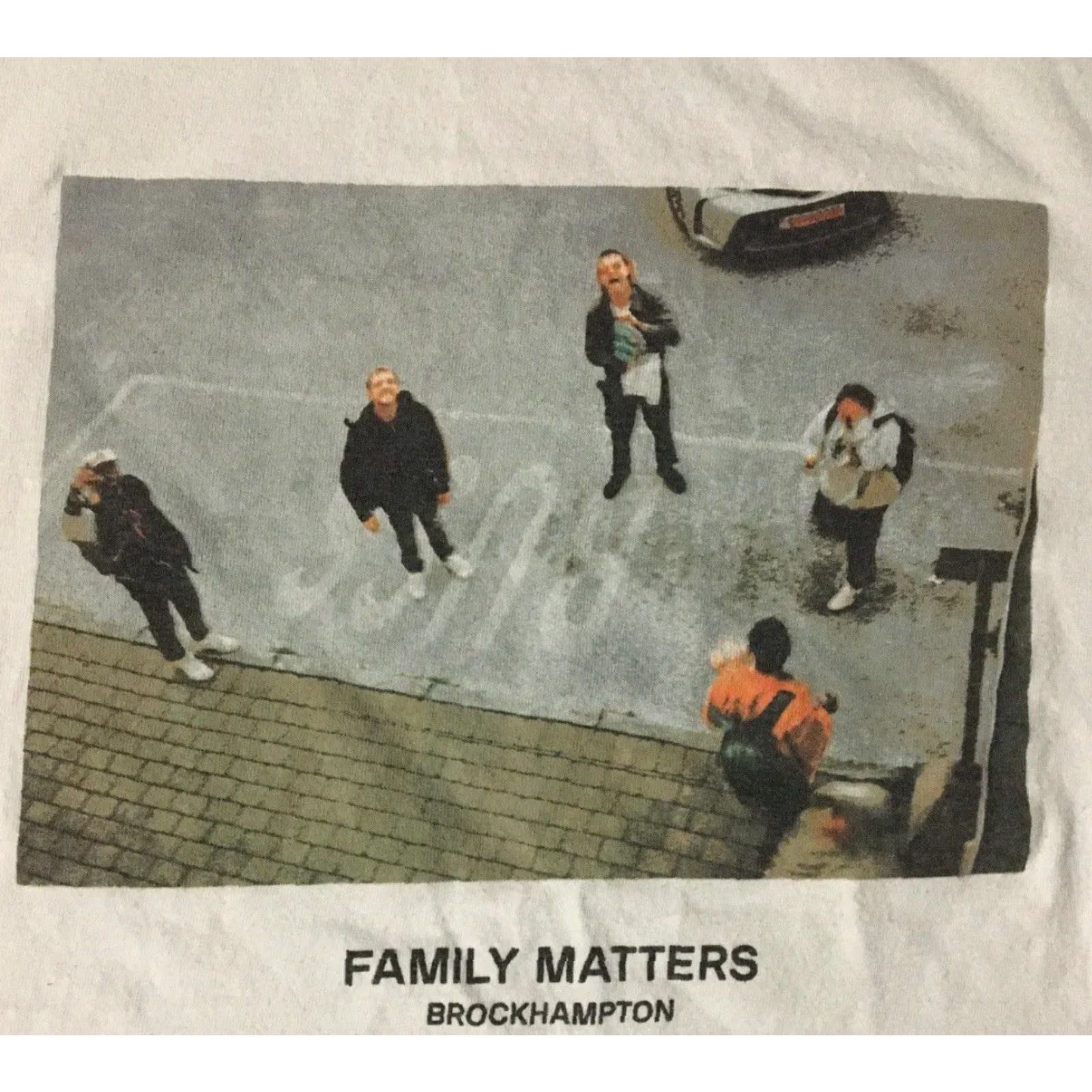 Odd Future Brockhampton Family Matters Faded Shirt M Concert Hip Hop White Graphic Tee Men 90s California Flower Rose Rock Streetwear Size US M / EU 48-50 / 2 - 3 Thumbnail