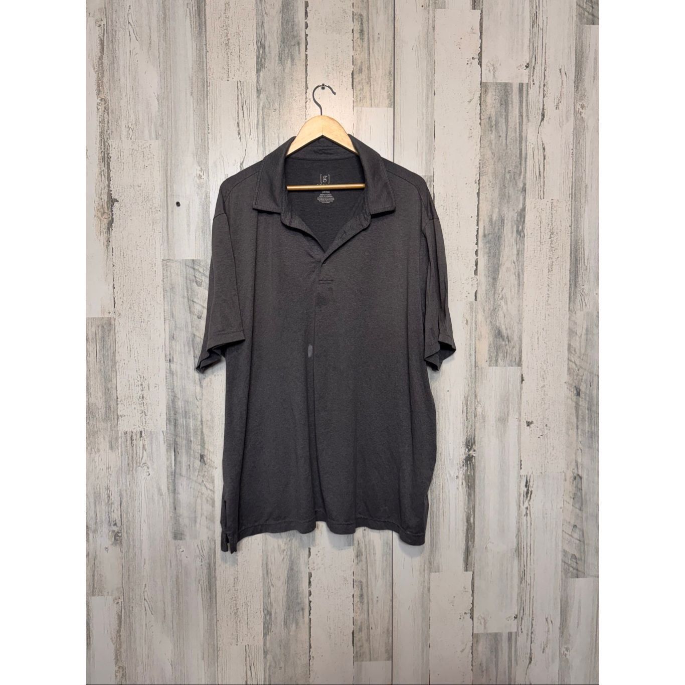 George George Men’s 3XL Gray Stretch Polo Shirt Short Sleeve Casual Top Size US XXL / EU 58 / 5 - 1 Thumbnail