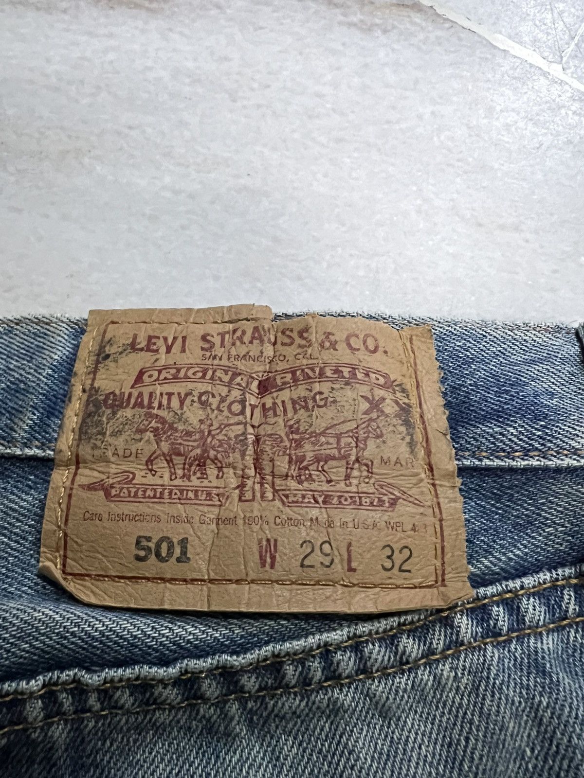 Levi's 💥90s Levis 501 kurt Corbain Mud Wash Distressed Jean Size US 29 - 20 Thumbnail
