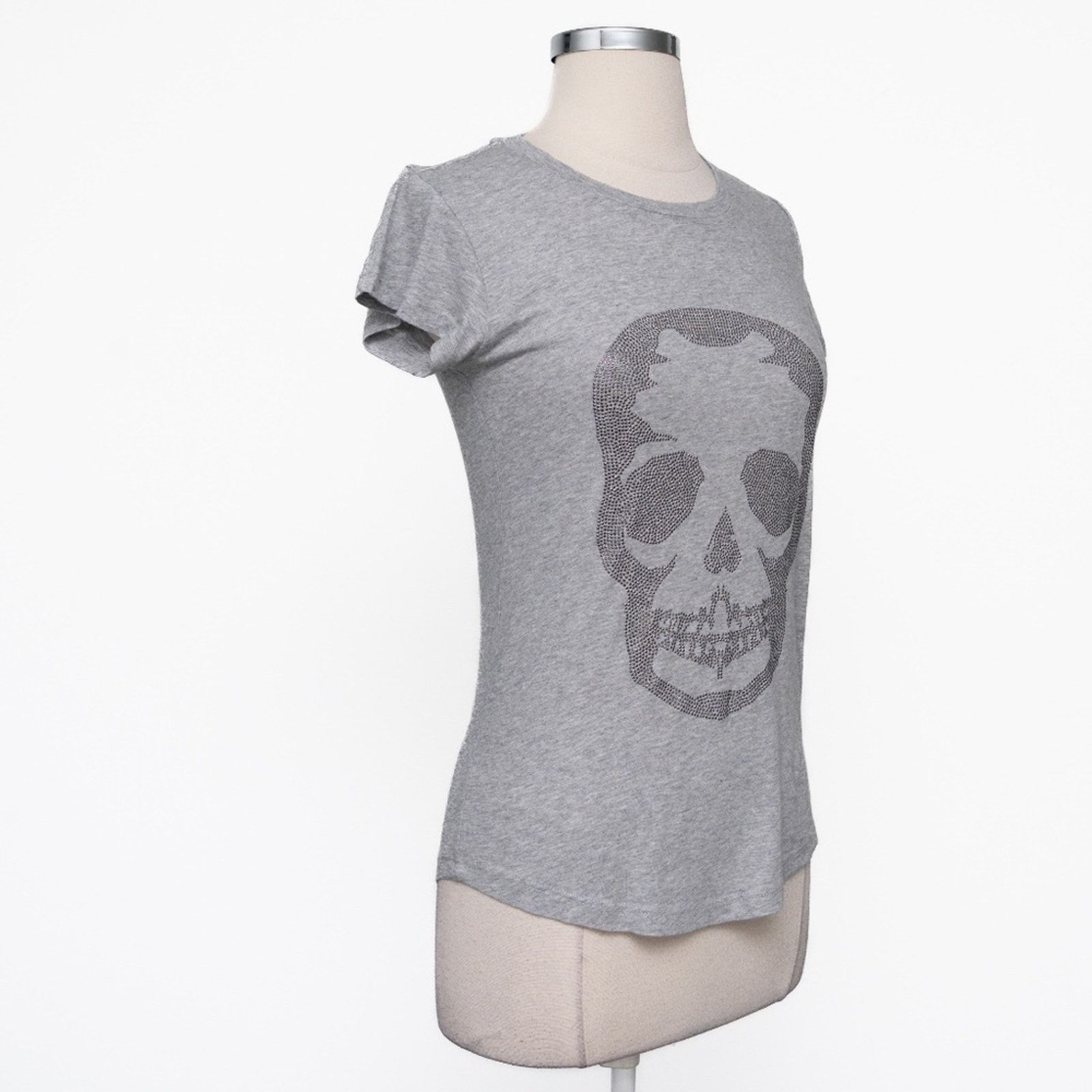 Zadig & Voltaire Zadig & Voltaire - New! Skull Cotton & Modal T-shirt - Navy Size XS / US 0-2 / IT 36-38 - 5 Thumbnail