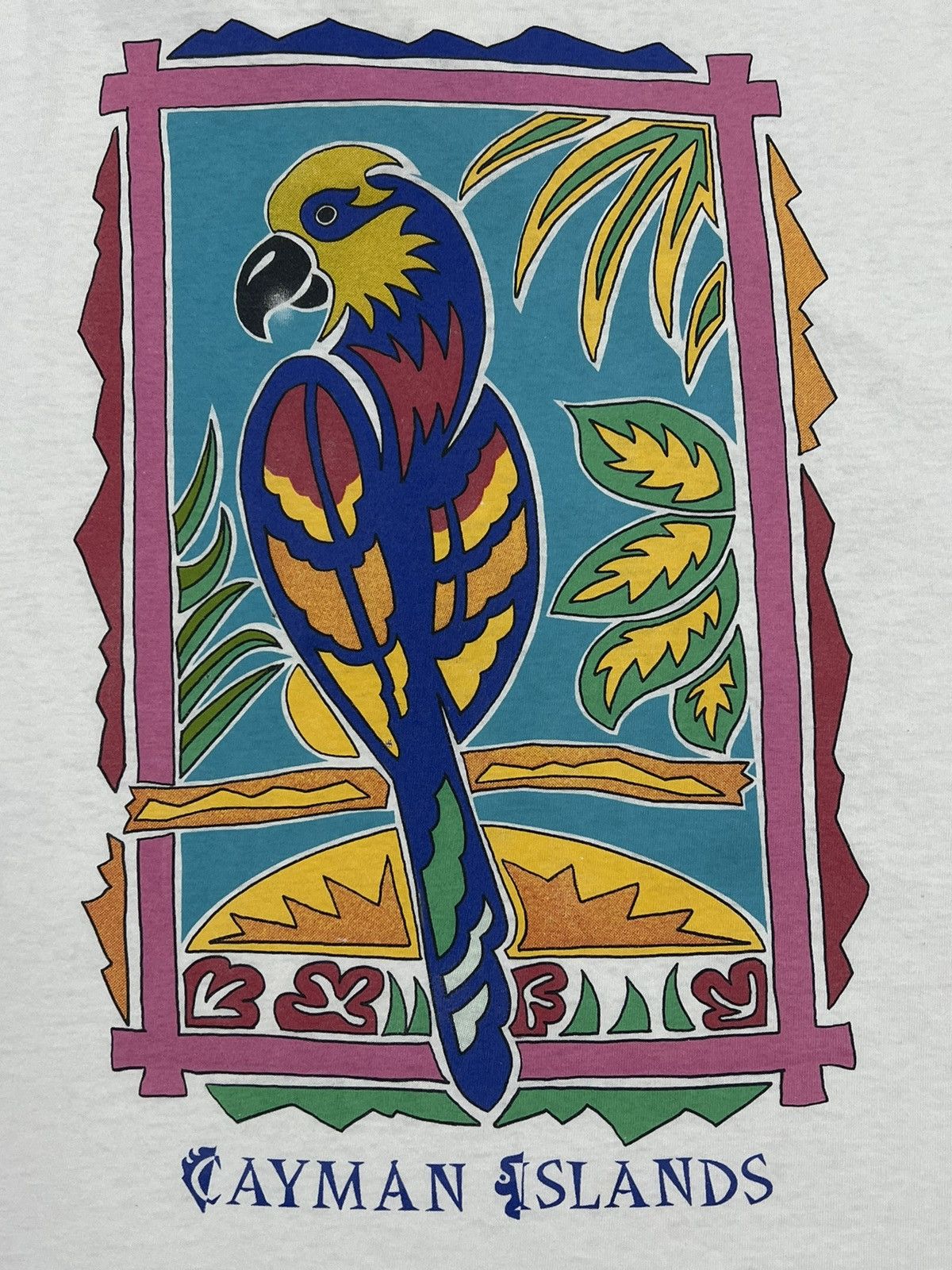 Anvil Vintage 90s Cayman Islands Parrot Tee Size US XL / EU 56 / 4 - 2 Thumbnail