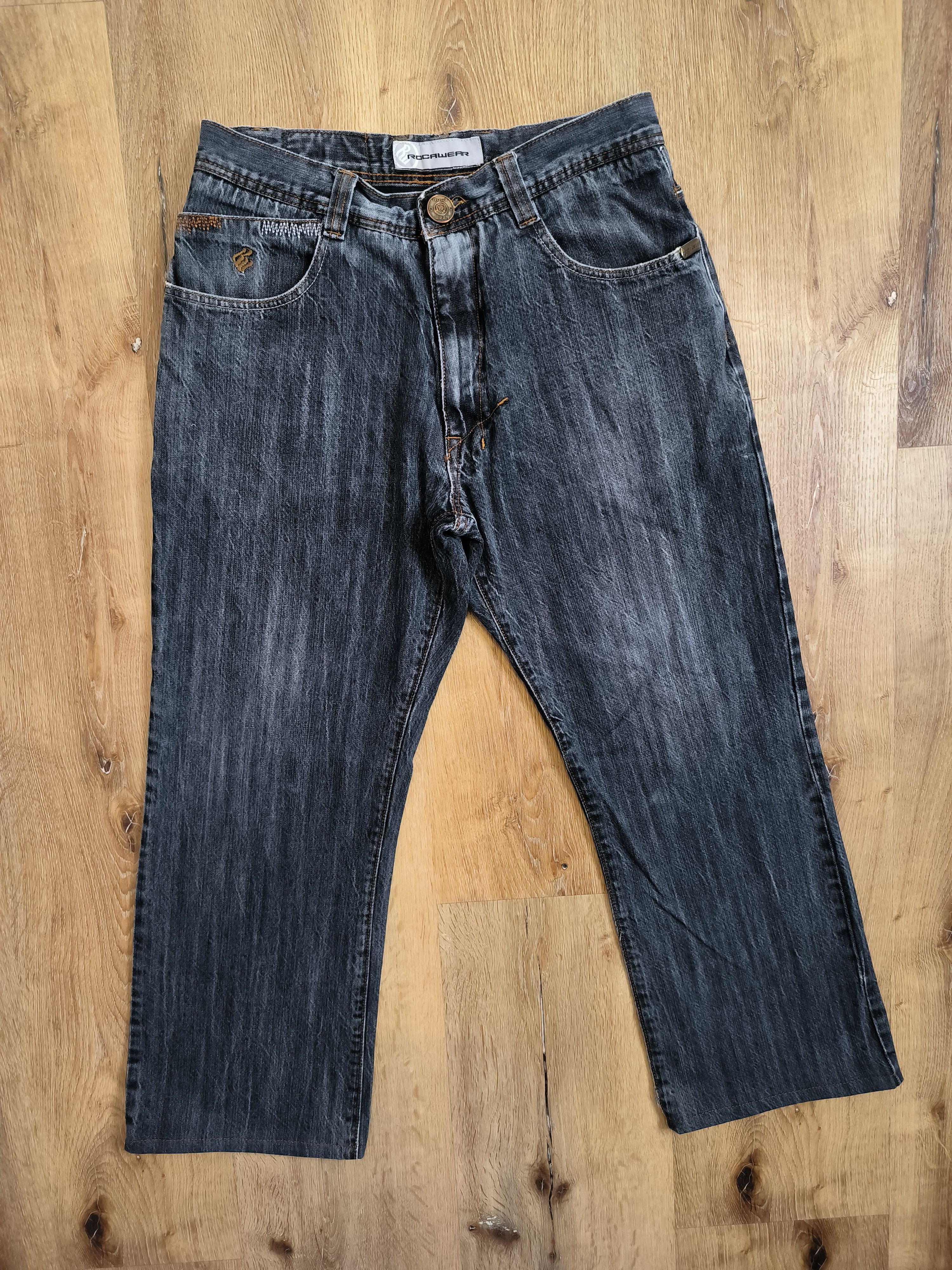 Rocawear RocaWear Vintage Denim Pants Logo Baggy Size US 34 / EU 50 - 2 Thumbnail