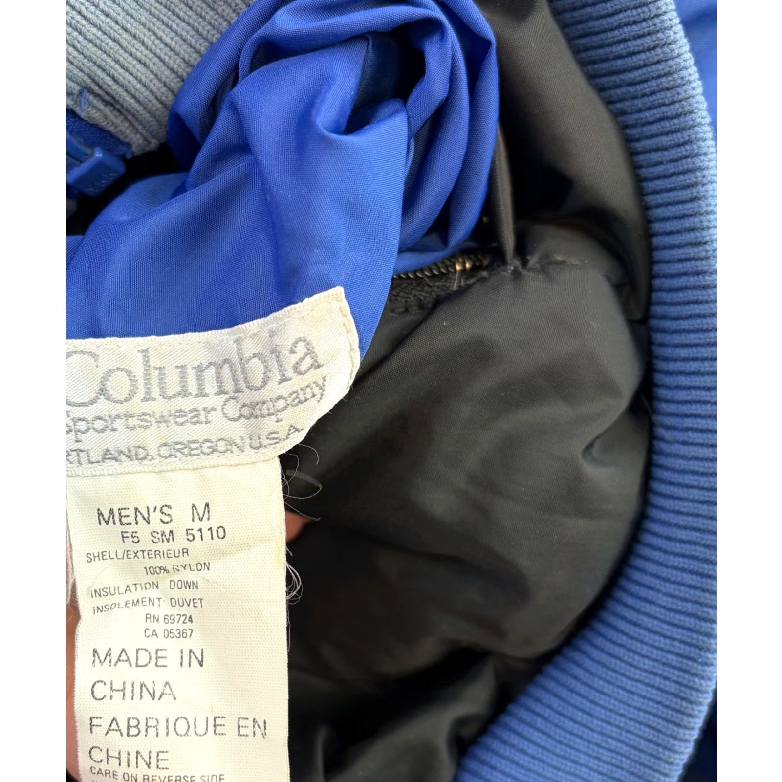 Vintage VINTAGE Columbia Jacket Mens M Blue Down Puffer Bomber Full Zip Outdoor 90s Mens Size US M / EU 48-50 / 2 - 6 Thumbnail
