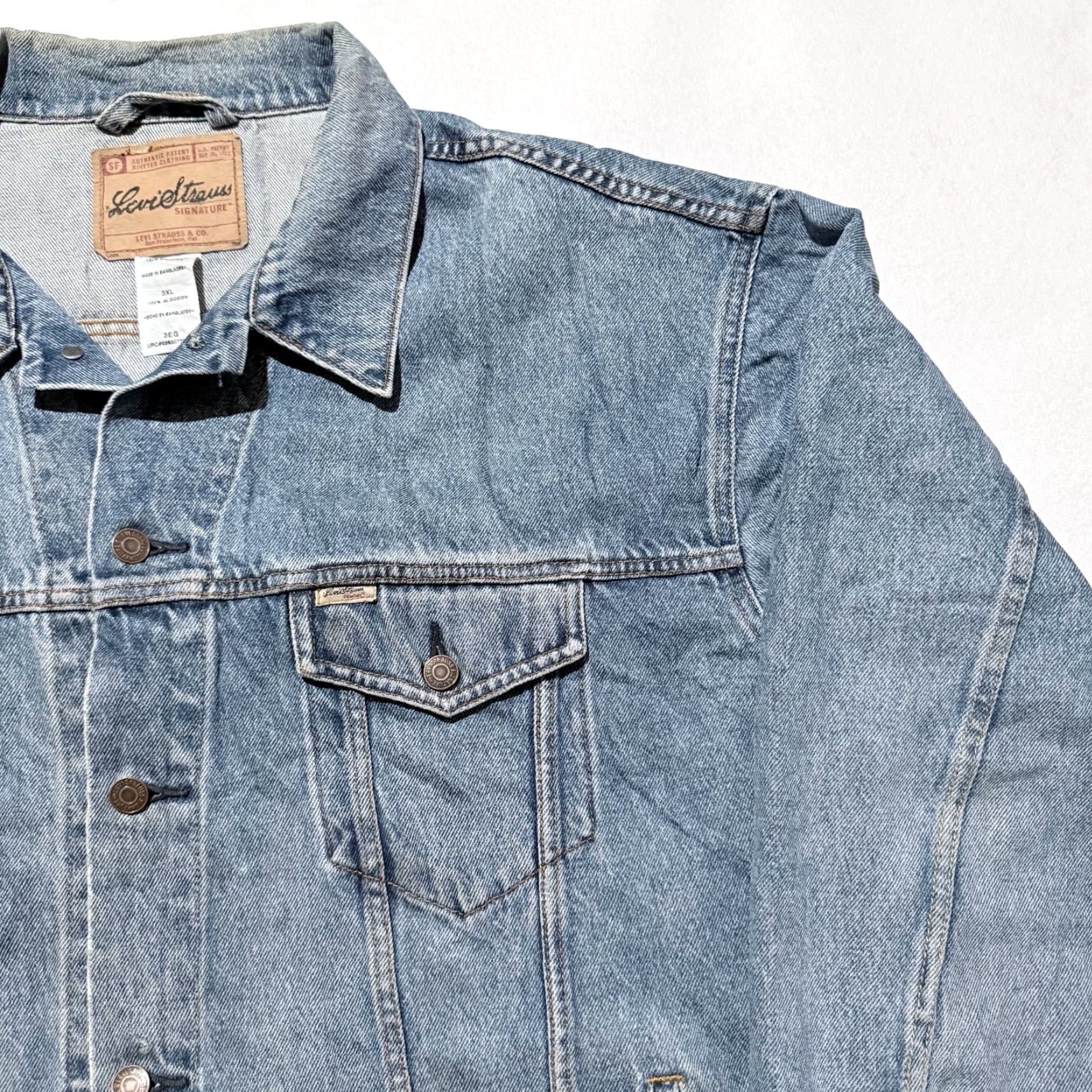 Levi's VINTAGE Levi Strauss Signature Trucker Jacket Men's Blue Denim Western Classic - 3XL Size US XXL / EU 58 / 5 - 4 Thumbnail