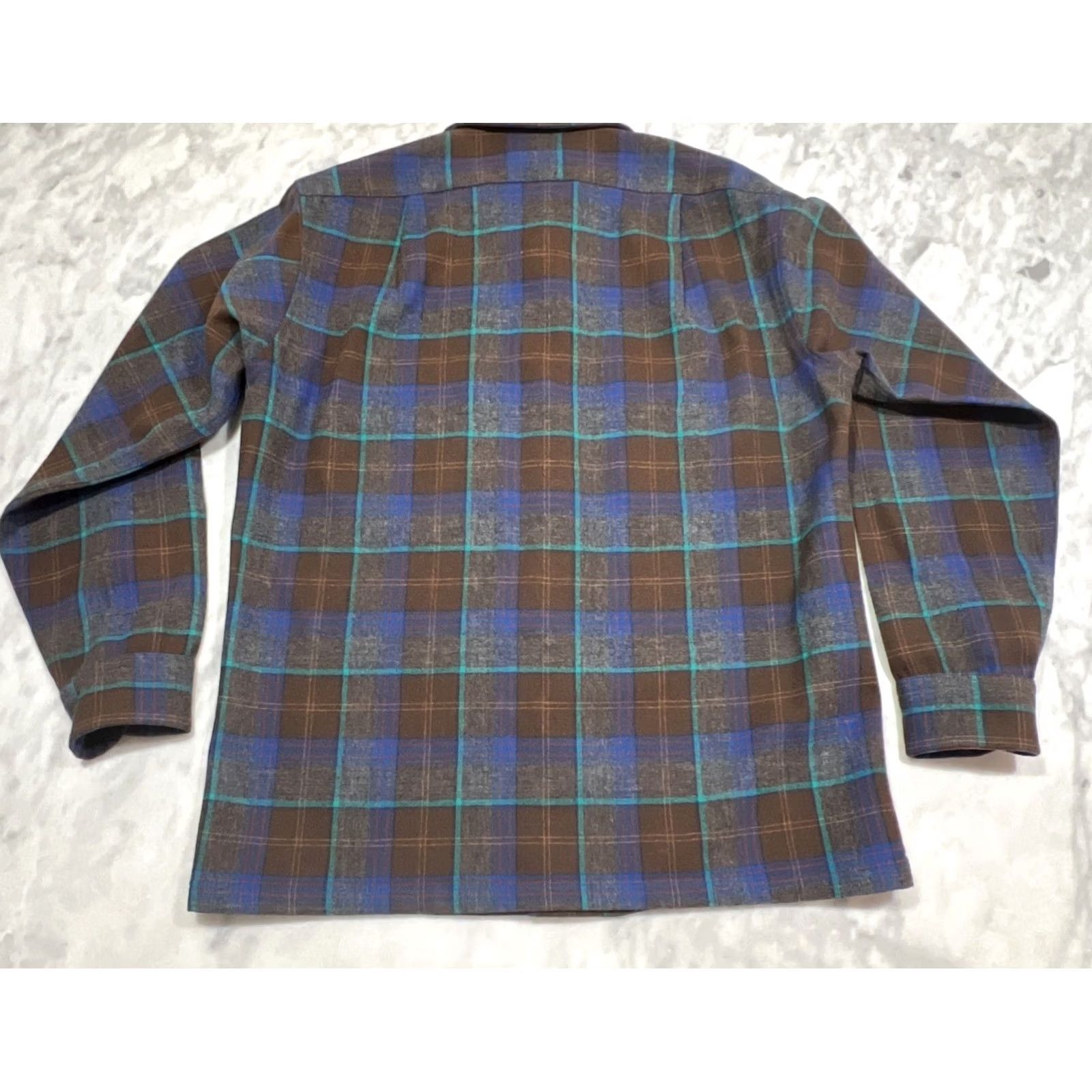Pendleton VINTAGE Pendleton Board Shirt Men M Plaid Wool USA Shirt Mens Regular Long Sleeve Button-Up Pocketed Plaid Wool USA Fall Winter Spring 90s Lumberjack Size US M / EU 48-50 / 2 - 5 Thumbnail