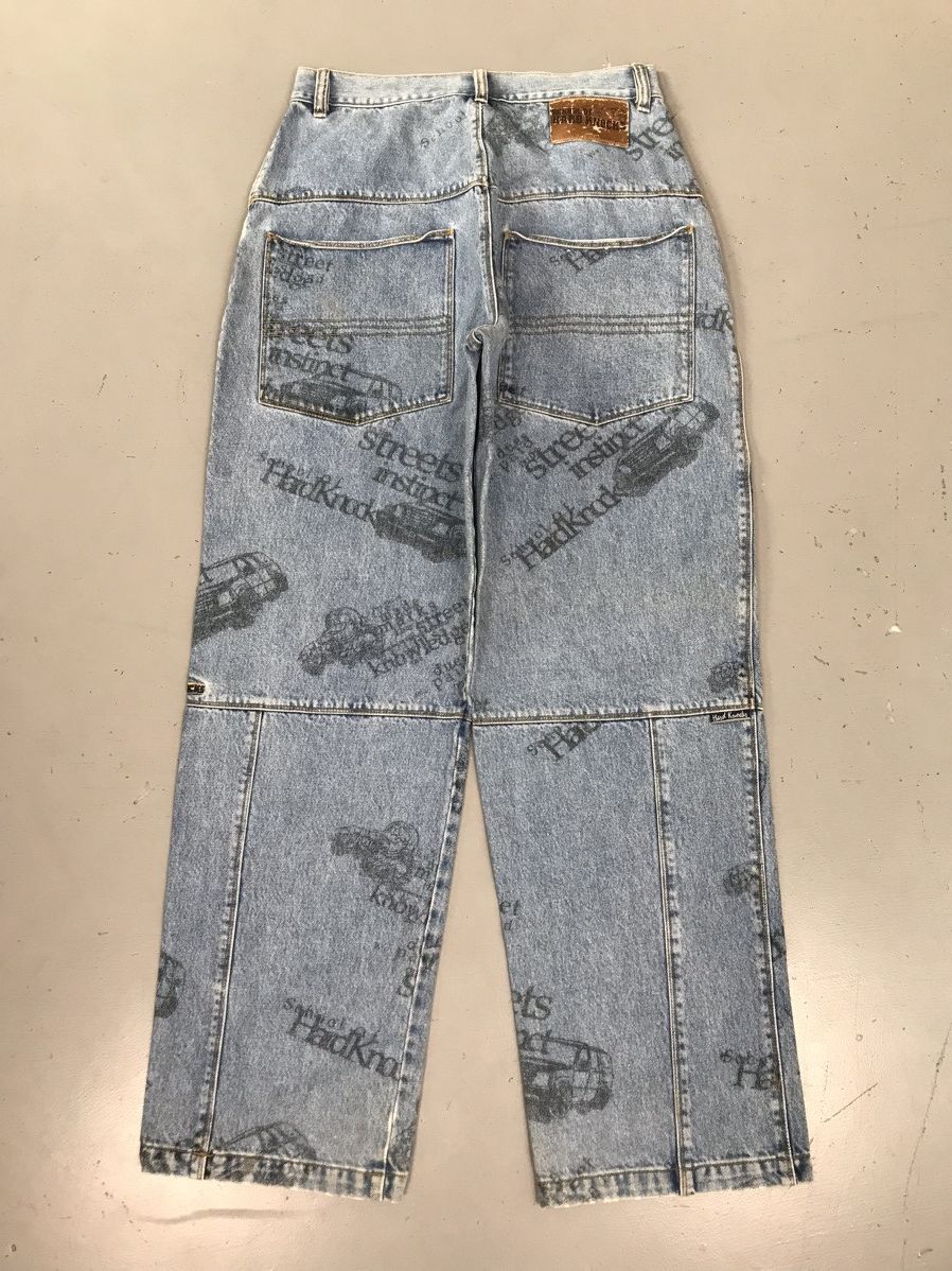 Fubu × Vintage Vintage school of hard knocks printed denim Size US 31 - 9 Thumbnail