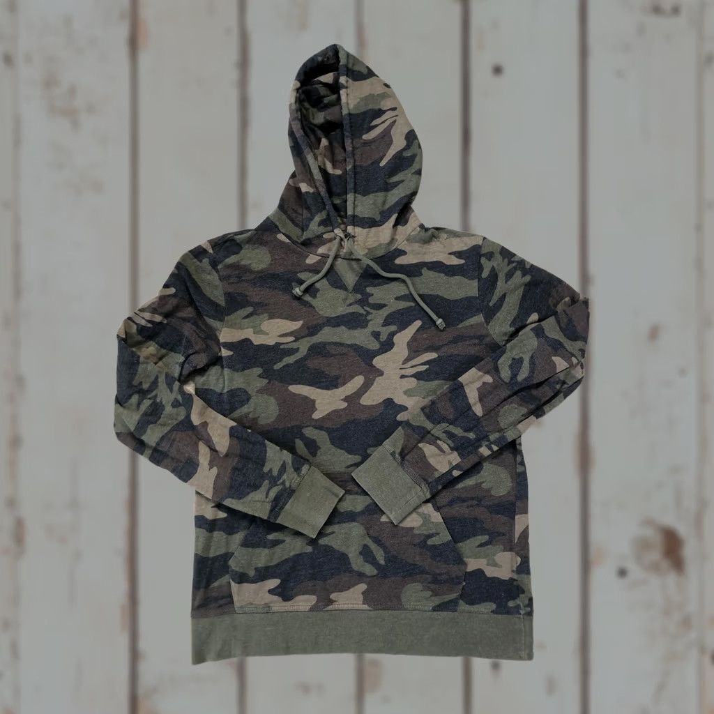 Aeropostale Aeropostale Hoodie Shirt Mens M Green Camo Lightweight Pullover Pocket Camouflage Army Pattern Size US M / EU 48-50 / 2 - 1 Thumbnail