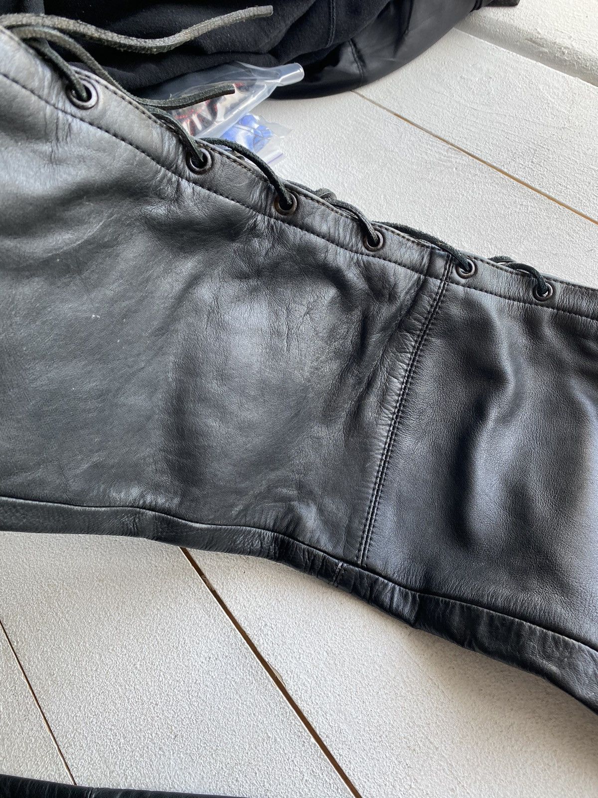 Japanese Brand 🔥VNTG OPIUM Biker Leather Owens Style Pants Rick Punk Rare Size US 32 / EU 48 - 20 Thumbnail