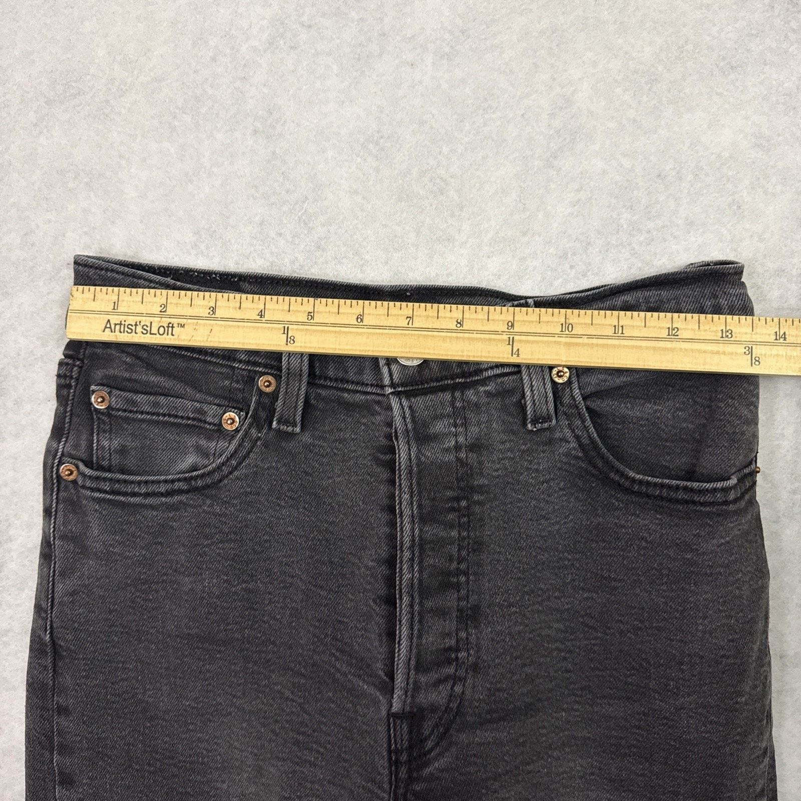 Levi's Levi’s Ribcage Straight Ankle Jeans Women Size 28 Black Size 28" / US 6 / IT 42 - 4 Thumbnail