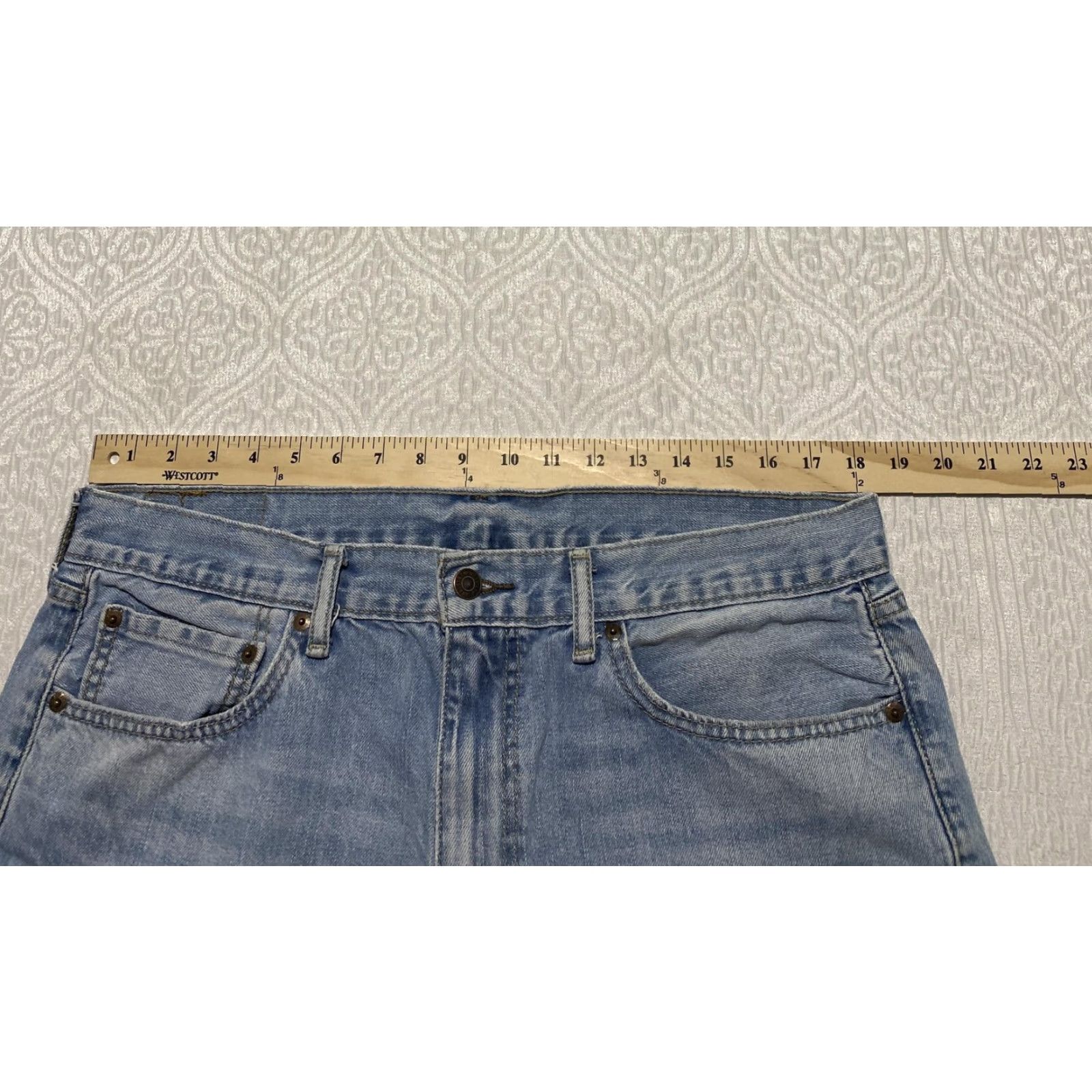 Levi's Levi's 505 Jeans Mens 36x30 Light Wash Straight Leg Denim Red Tab Original Fit Jeans Size US 36 / EU 52 - 7 Thumbnail
