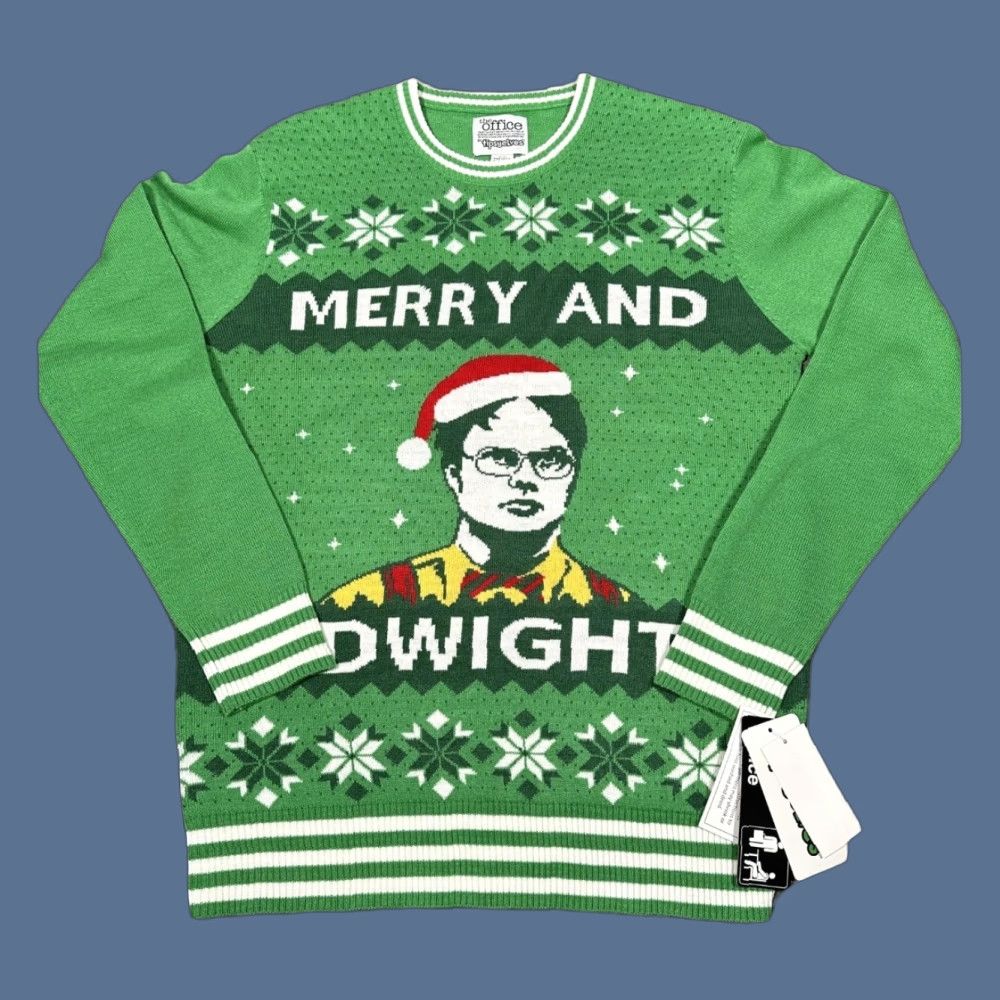 Vintage VINTAGE? (No) The Office Dwight Sweater Mens Small Merry And Dwight Christmas Ugly Xmas TV Gif Size US S / EU 44-46 / 1 - 1 Thumbnail