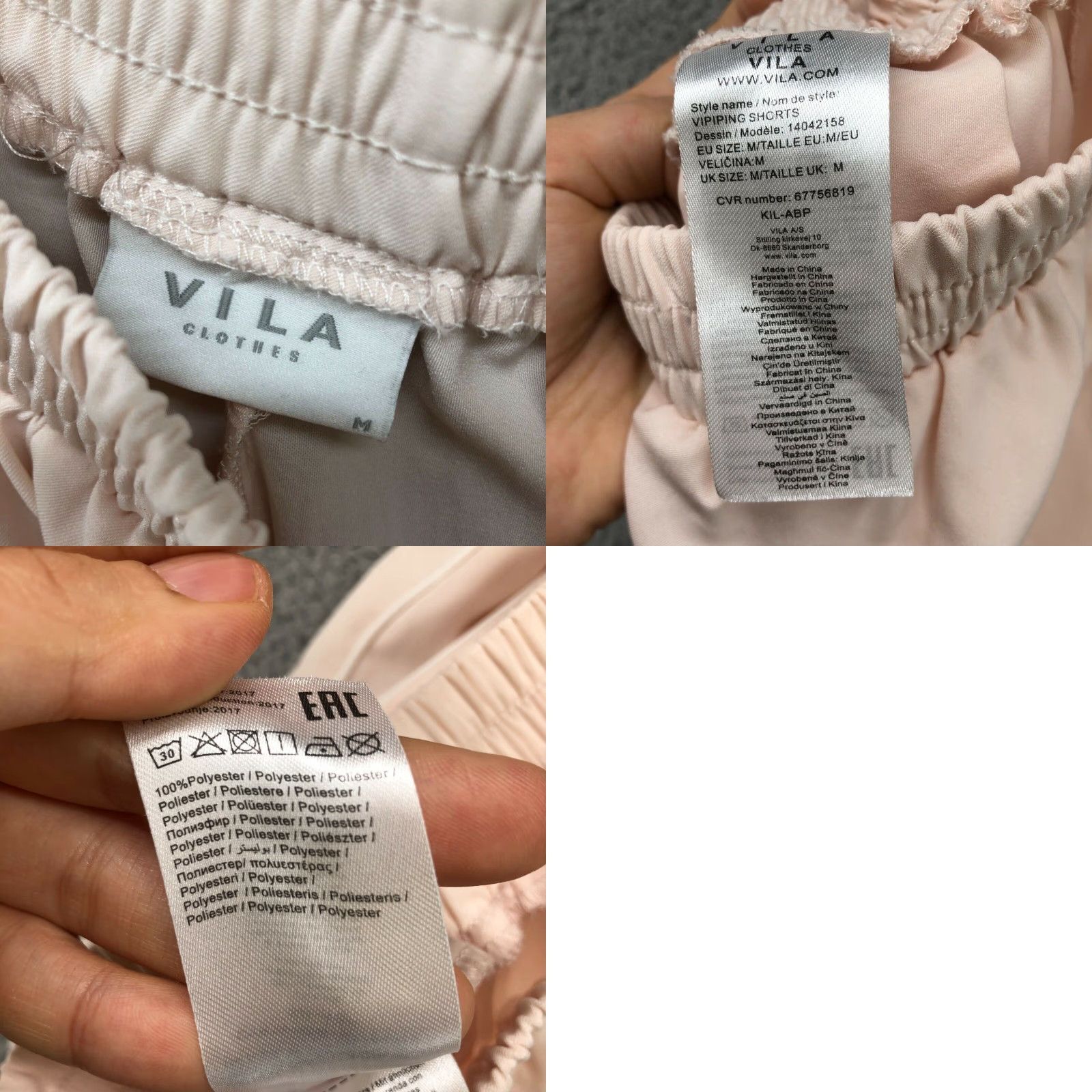 Asos ASOS High Rise Chiffon Shorts Womens M Blush Pink Pull On Casual Elastic Waist Beach Running & Jogging Walking Shirt? Size 32" / US 10 / IT 46 - 8 Thumbnail