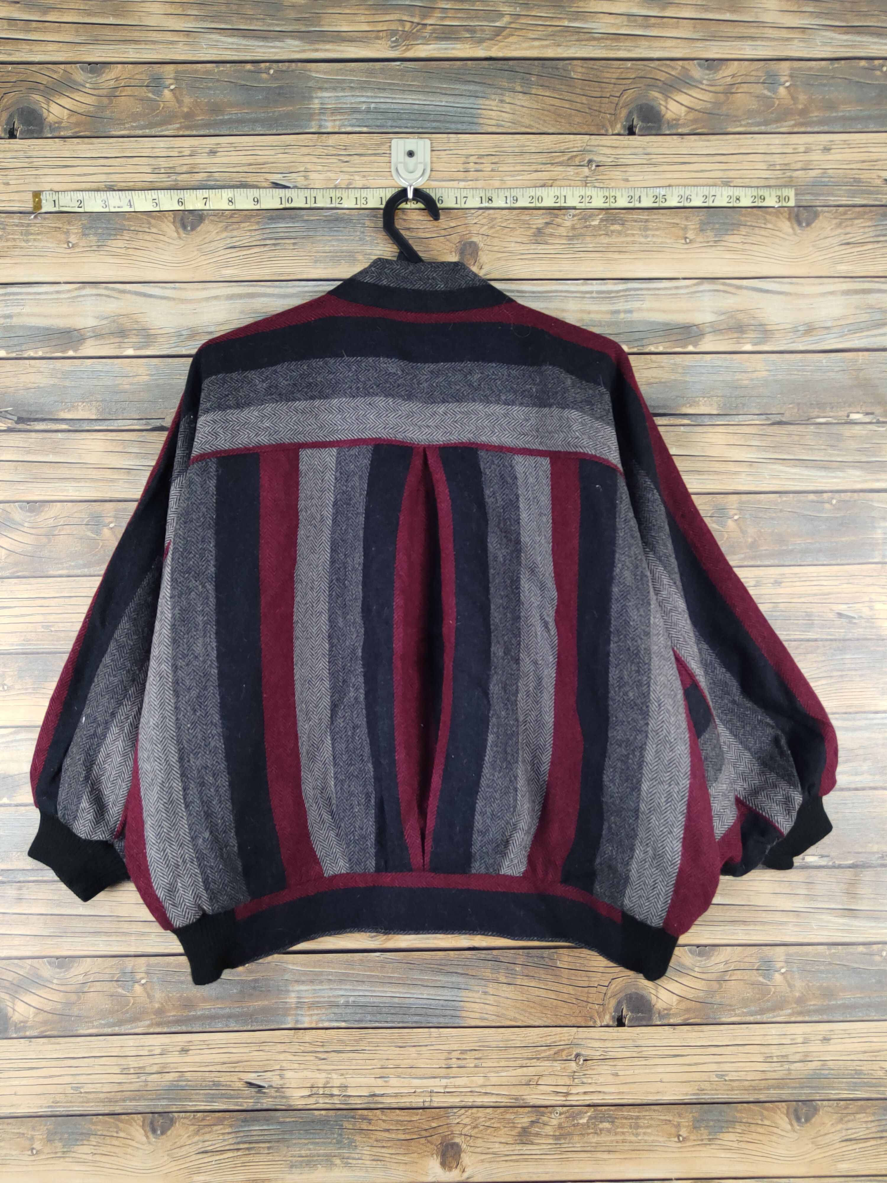 Homespun Knitwear Japanese Brand Black Red Knitwear Jackets #W2053 Size US L / EU 52-54 / 3 - 9 Thumbnail