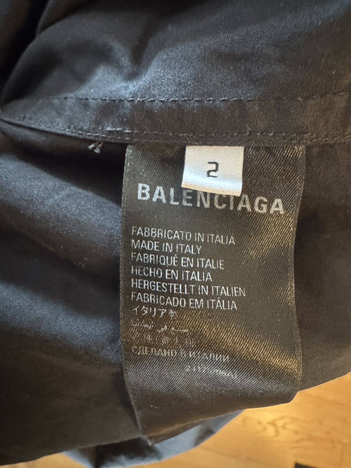 Balenciaga black double shirt button up