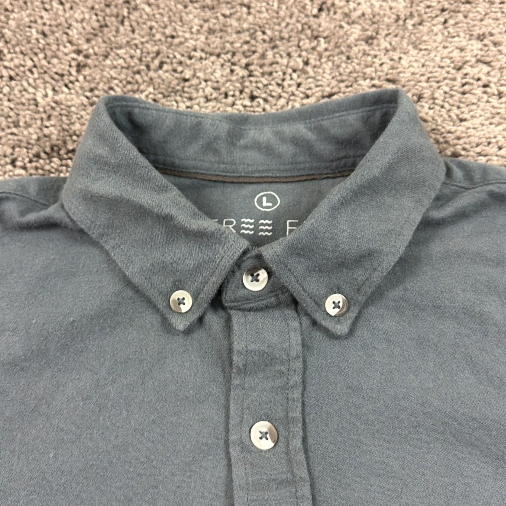Vintage Free Fly Shirt Mens L Gray Flannel Button Up Long Sleeve Pocket Casual Size US L / EU 52-54 / 3 - 4 Thumbnail