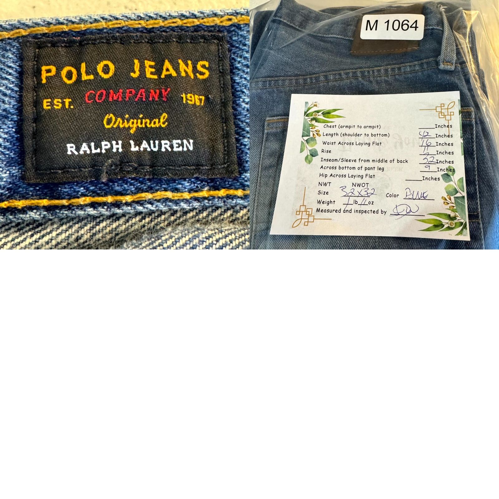 Polo Ralph Lauren VINTAGE Ralph Lauren Jeans Men’s 32x32 Denim 100% Cotton Mid-Rise Straight Leg Jeans Mens Size US 32 / EU 48 - 9 Thumbnail