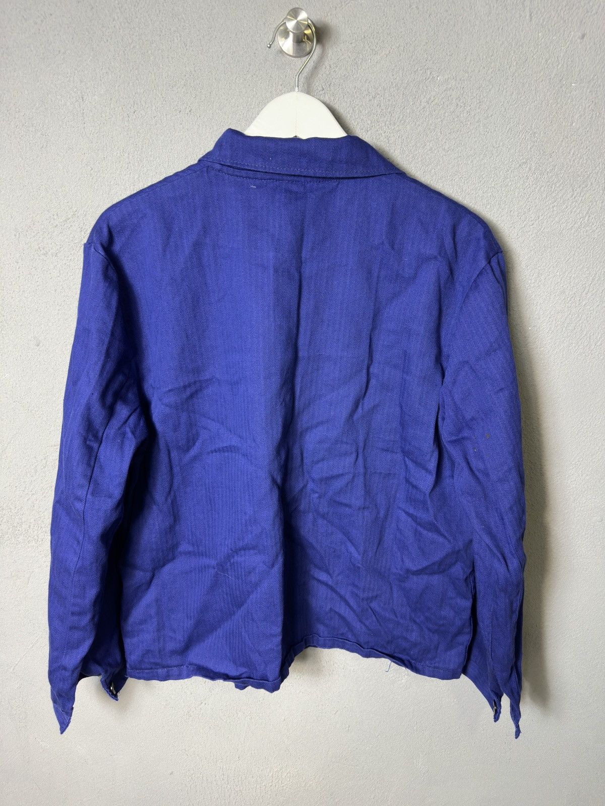 Le Laboureur × Vintage VINTAGE 80s French Jacket Adult Blue Sanfor Chore Workwear Size US M / EU 48-50 / 2 - 7 Thumbnail