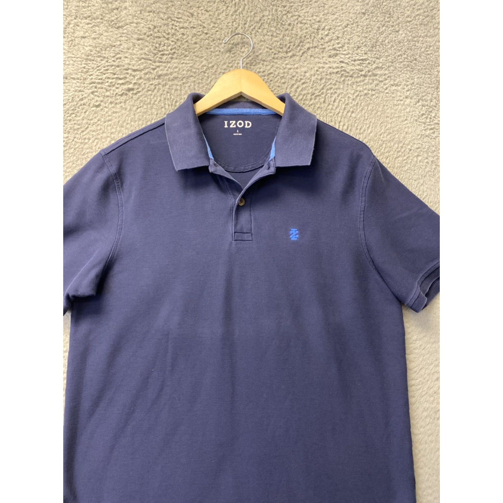 Izod VINTAGE IZOD Polo Shirt Size L Unisex Adults Cotton Short Sleeve Blue Casual Basic 80s Size L / US 10 / IT 46 - 2 Thumbnail