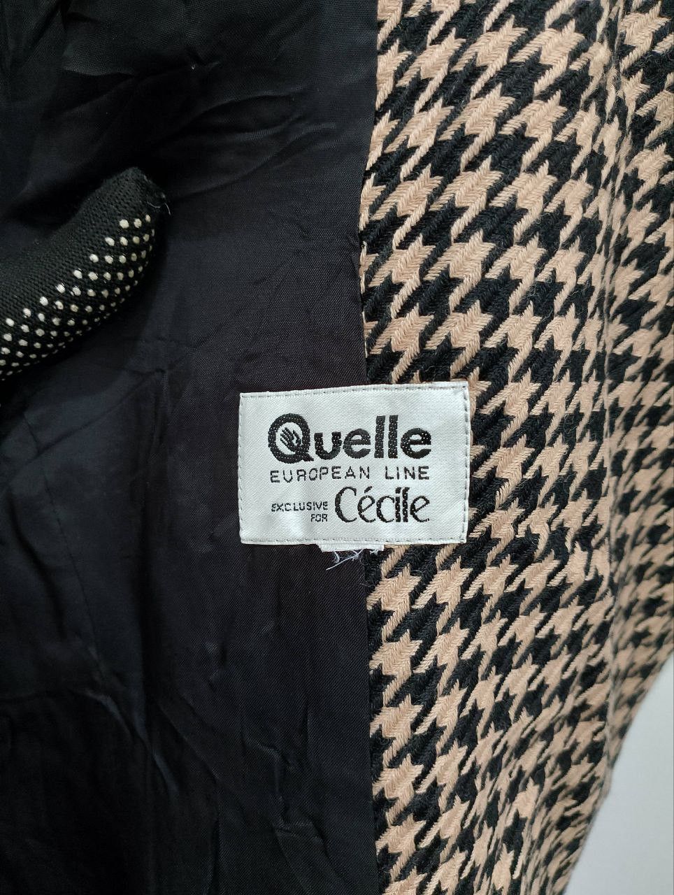 Japanese Brand CECILE QUELLE Europe Line Houndstooth Double Breasted Blazer Size L / US 10 / IT 46 - 7 Thumbnail