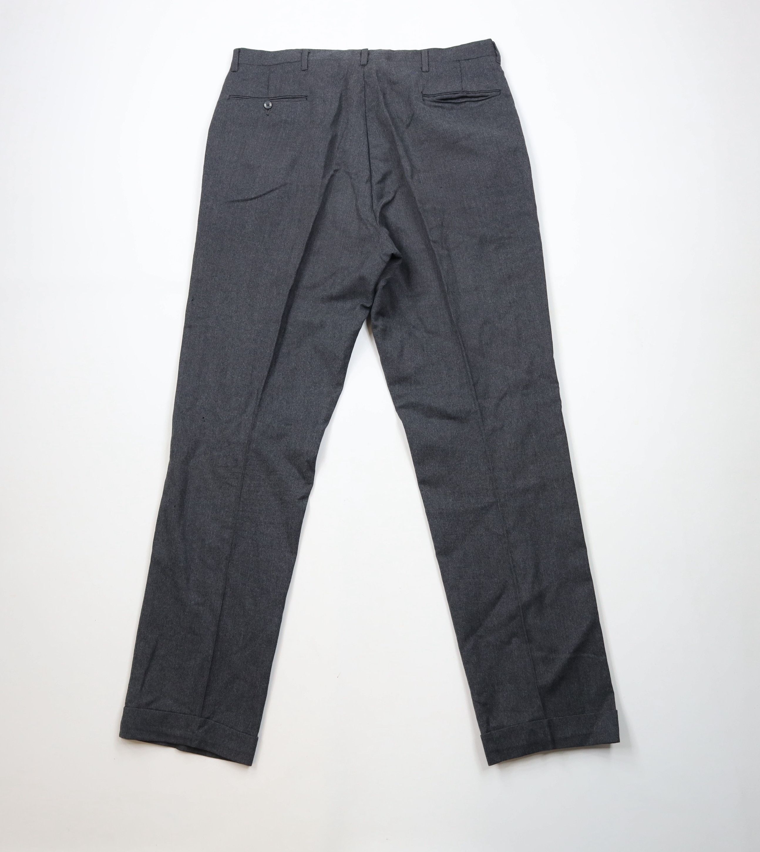 Vintage Vintage 50s 60s Streetwear Wool Cuffed Chino Pants Gray USA Size US 36 / EU 52 - 11 Thumbnail