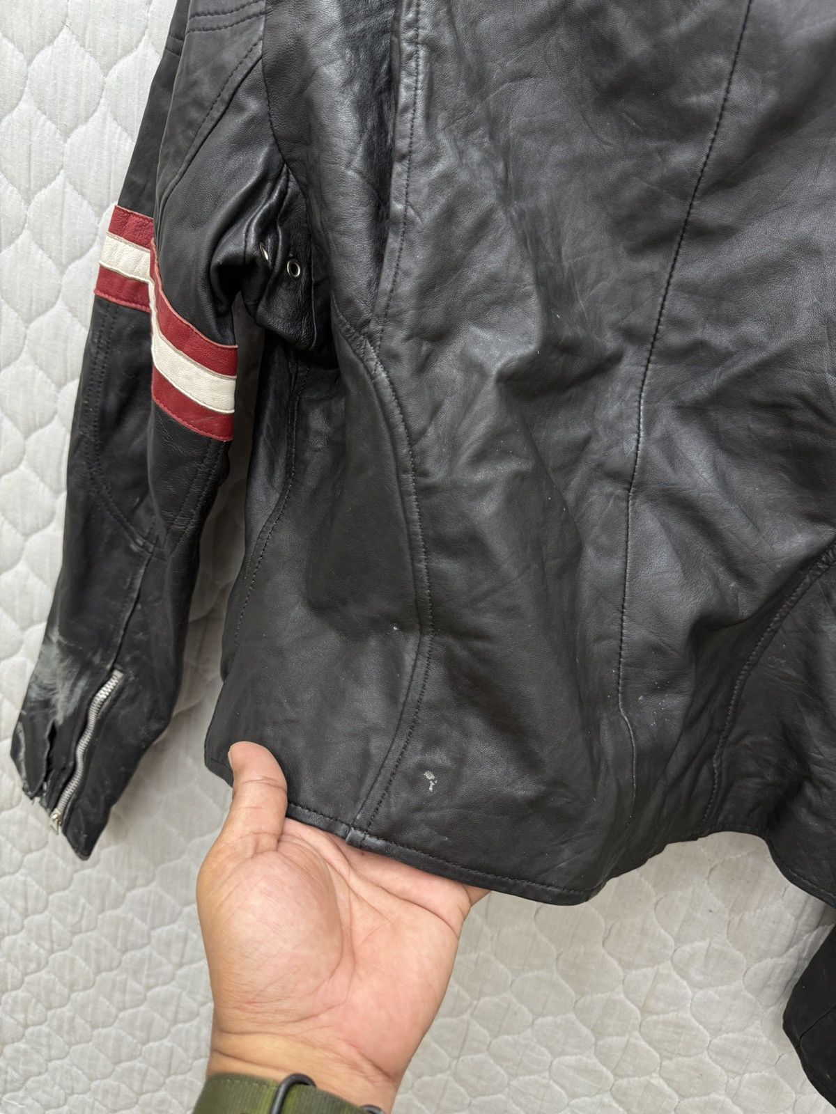 Avirex 🔥🔥🔥STEALS AVIREX VARSITY RACING LEATHER JACKET Size M / US 6-8 / IT 42-44 - 23 Thumbnail