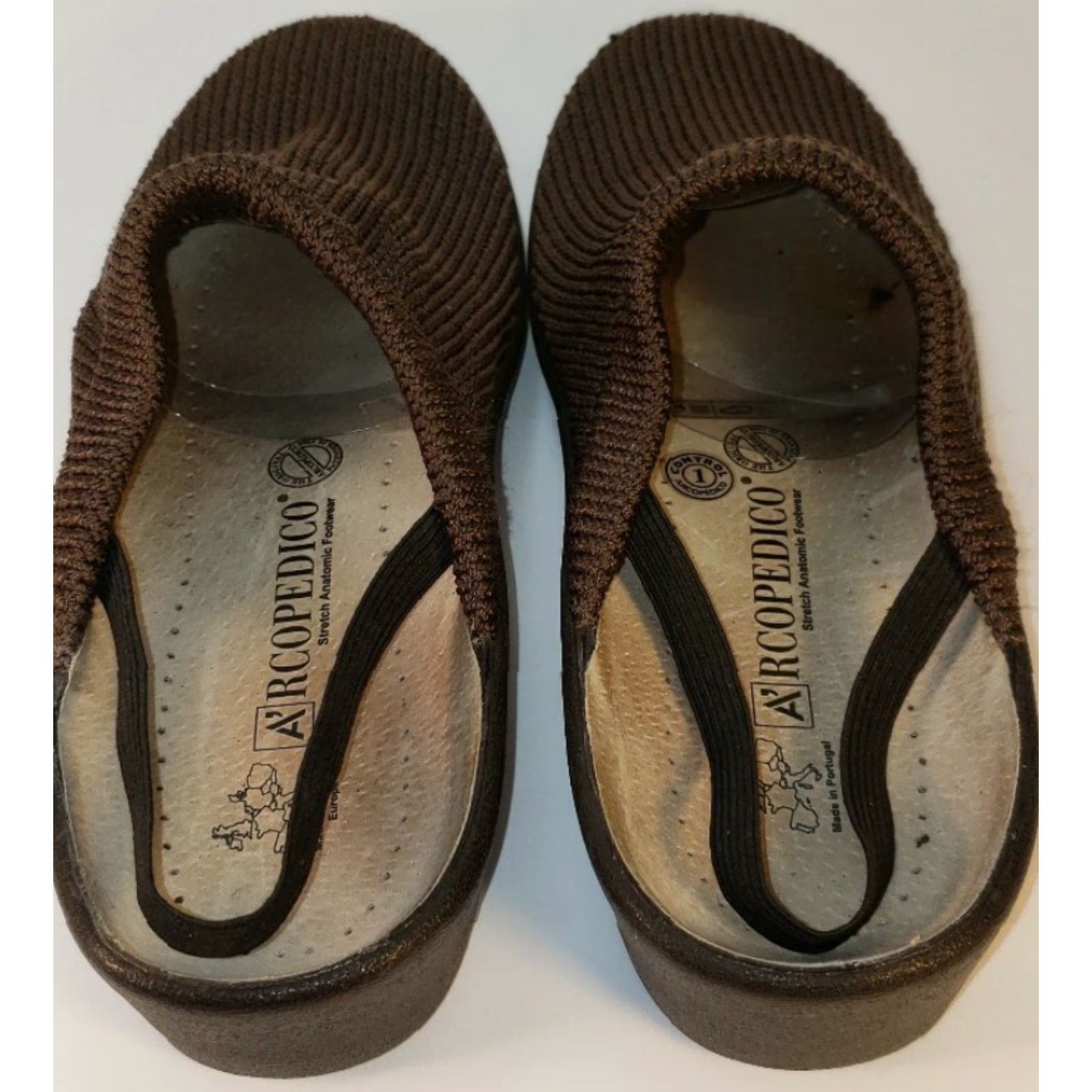 Vintage Arcopedico Slingback Sandal Women 7.5M 38.5EU Brown Knit Upper Leather Insole Sandal New Without Box Size US 8 / IT 38 - 6 Thumbnail